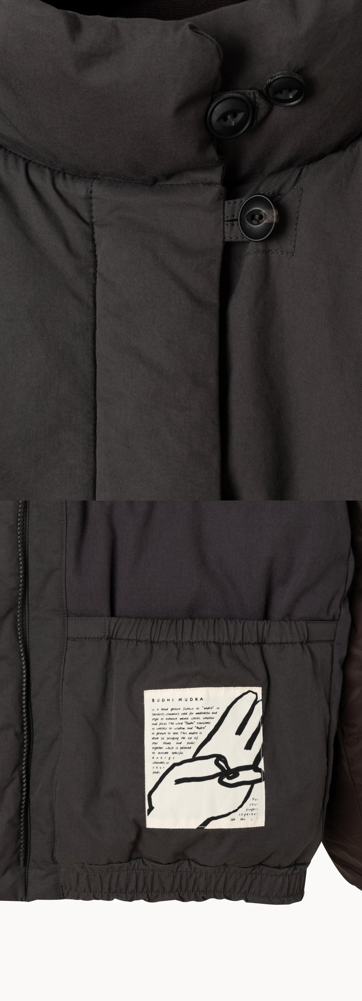 Vayu padded jacket_Charcoal