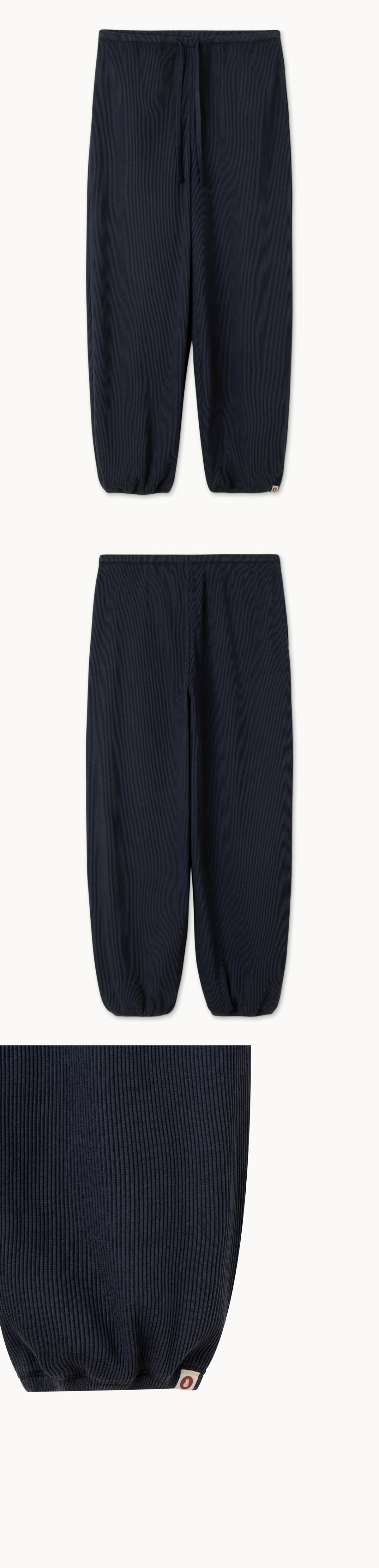 Rib jogger pants #3_Inkwell