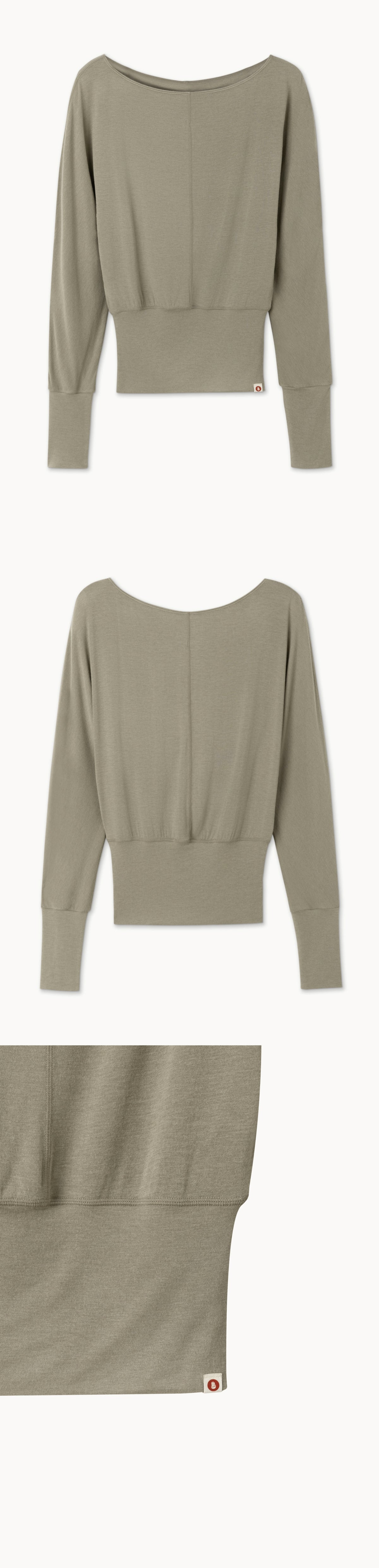 Soft wide long sleeve_Taupe