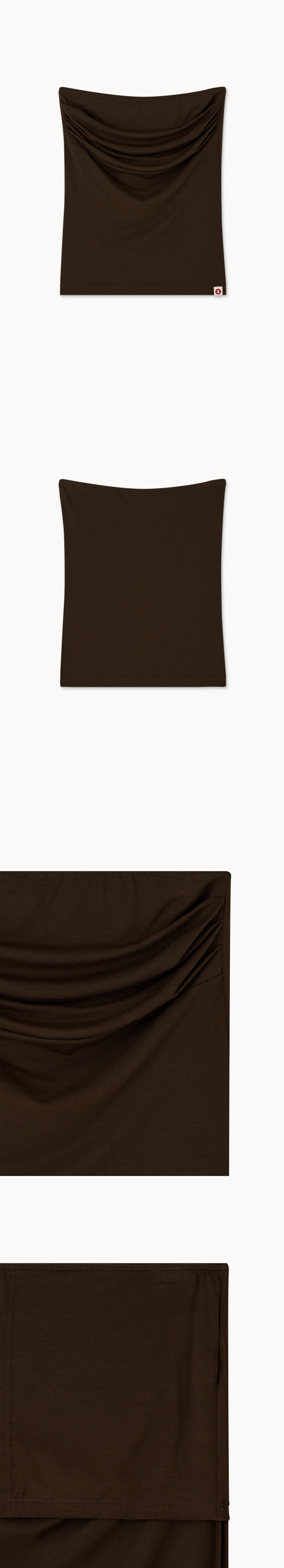Pleats tube top (Rayon ver.)_Demitasse