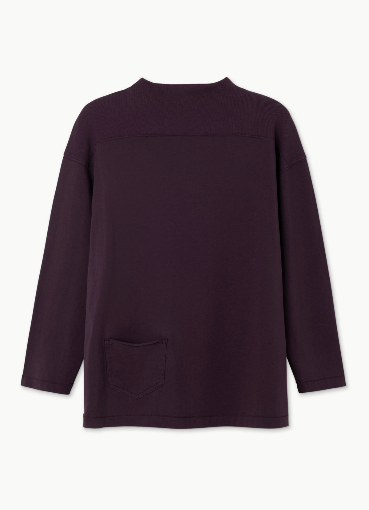 Small pocket mockneck T (Unisex)_Plum Perfect