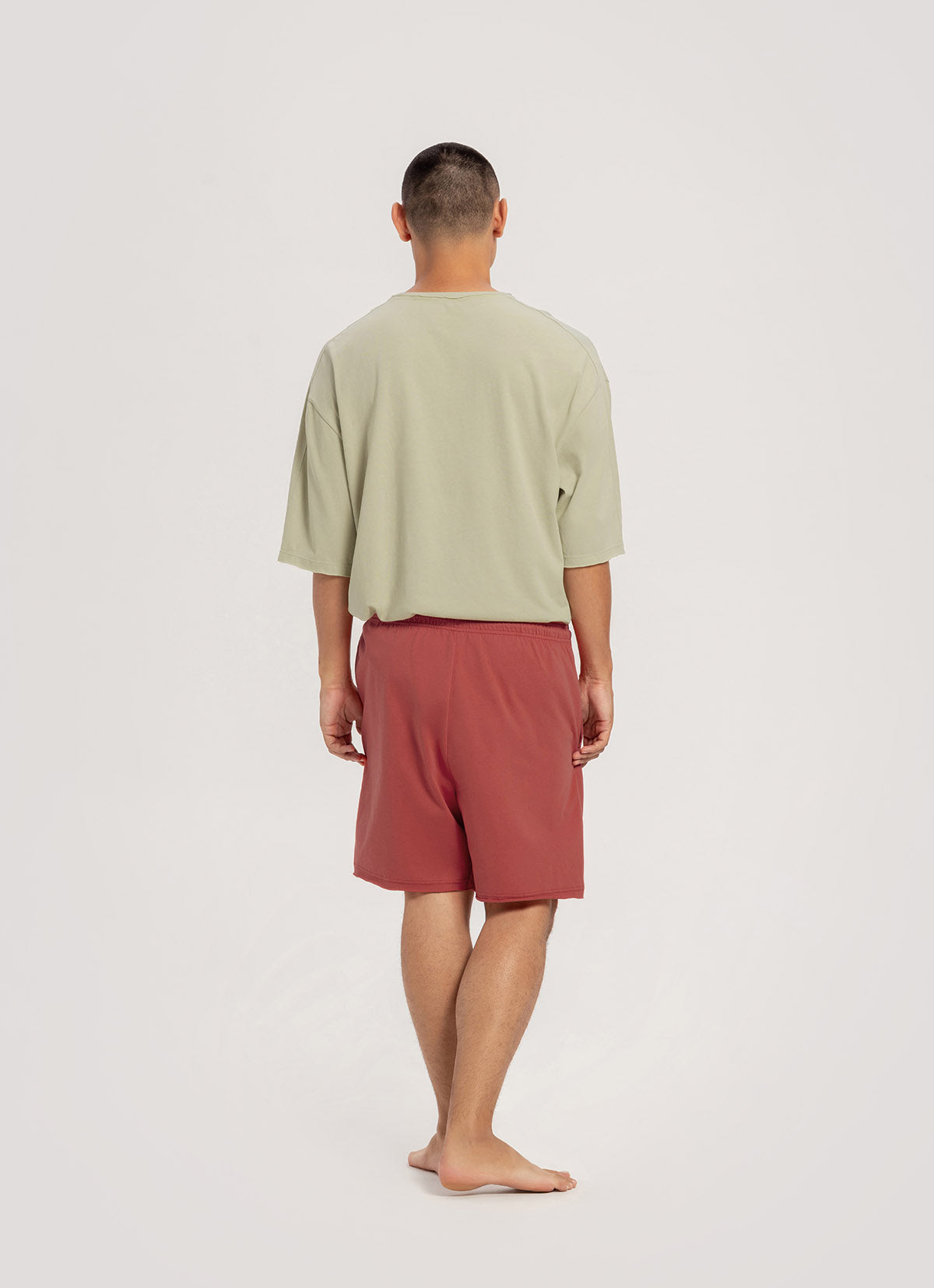 Out pocket shorts (For Men)_Cranberry