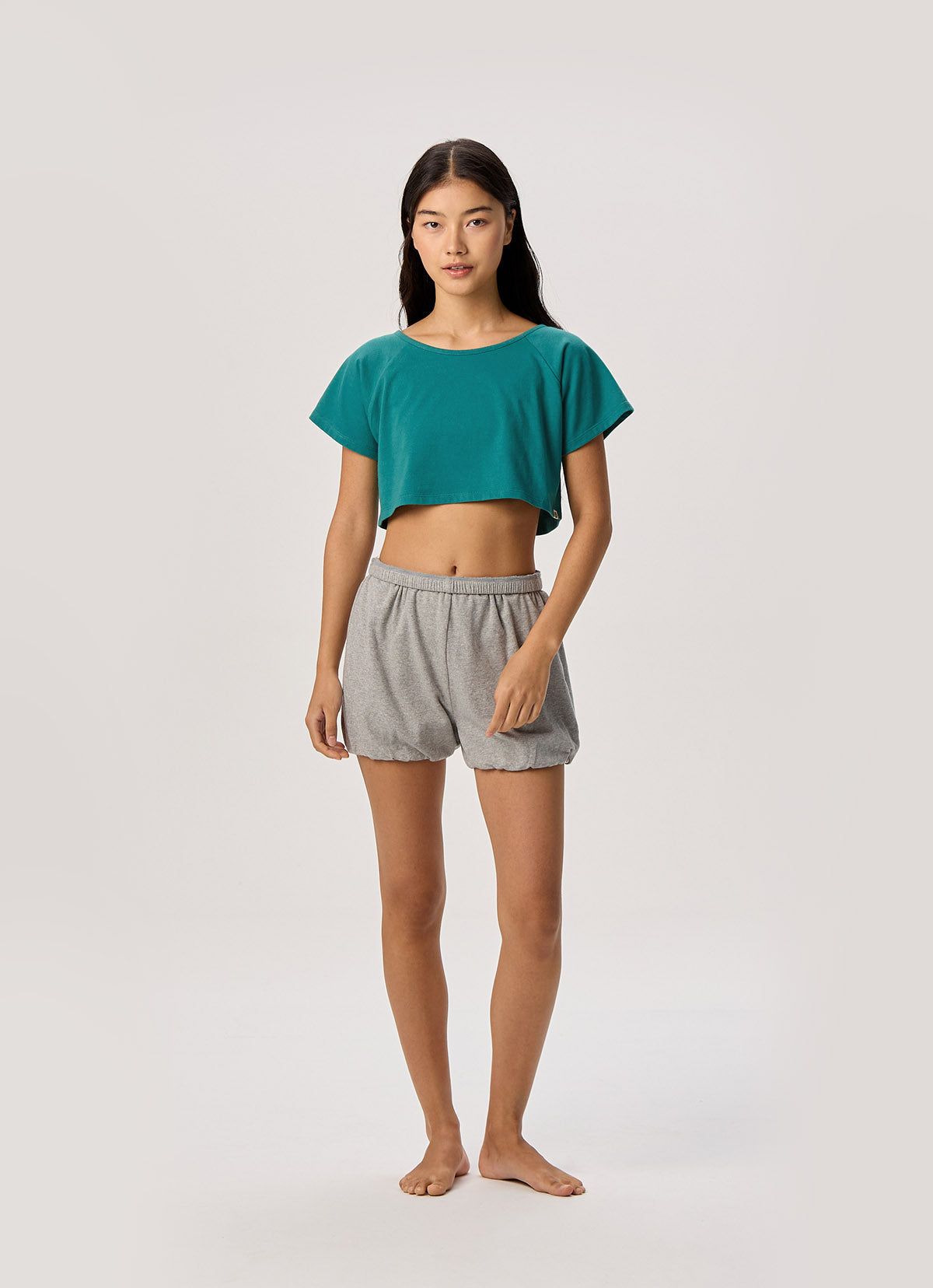 Iyengar banding shorts (Unisex)_Dark Melange Grey