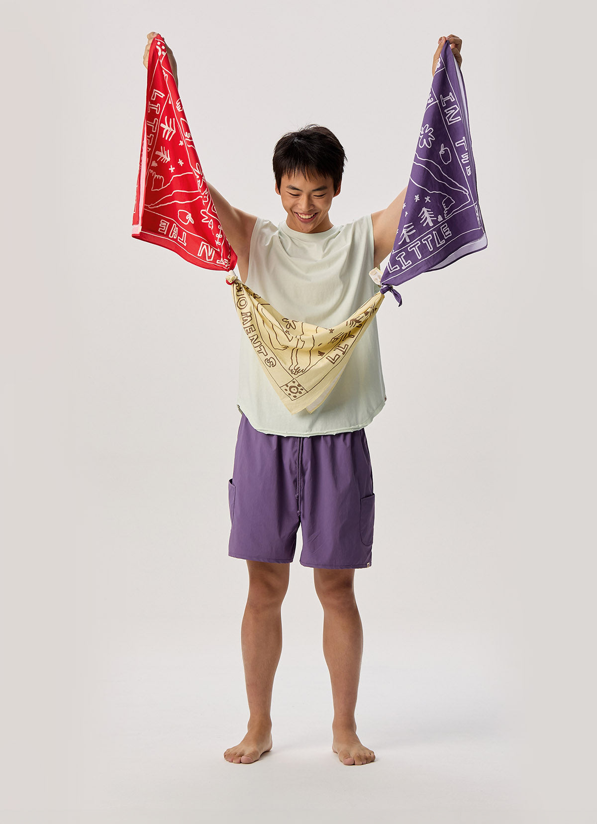 Pocket wide shorts (Unisex)_Grape Compote