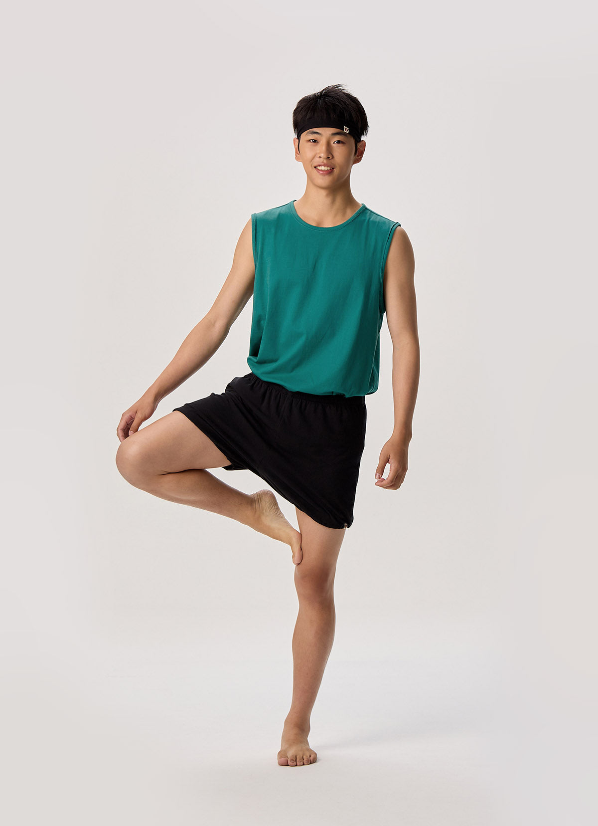 V slit sleeveless (Unisex)_Deep Jungle