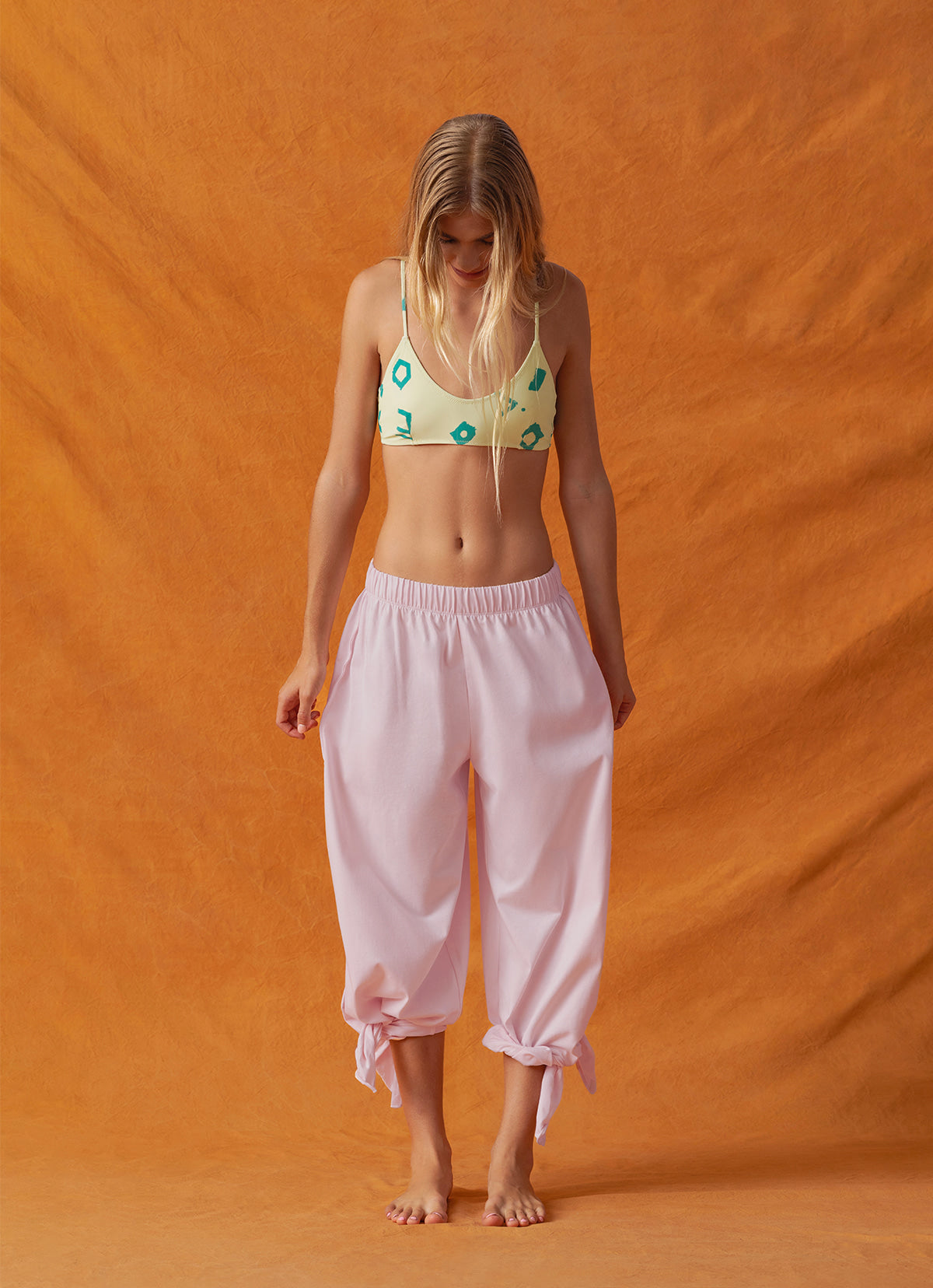 Hole wide pants_Primrose Pink