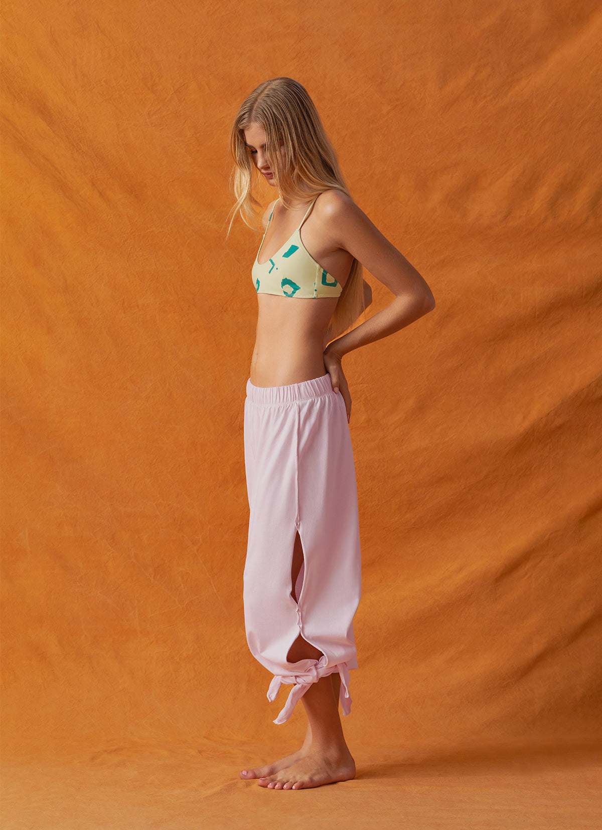 Hole wide pants_Primrose Pink