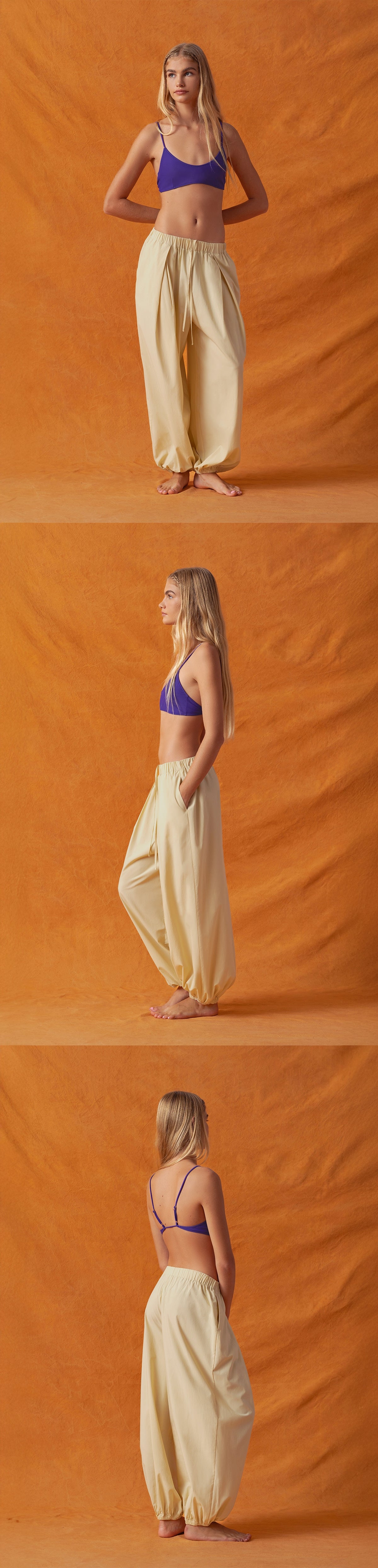 Triangle swim top_Purple