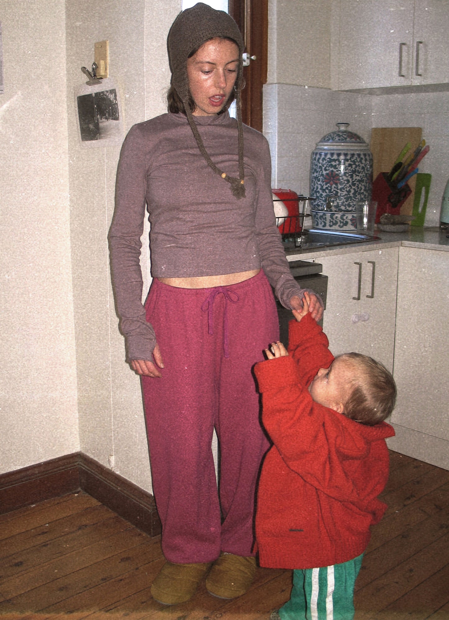 Rib jogger pants #3 (Warm ver.)_Boysenberry