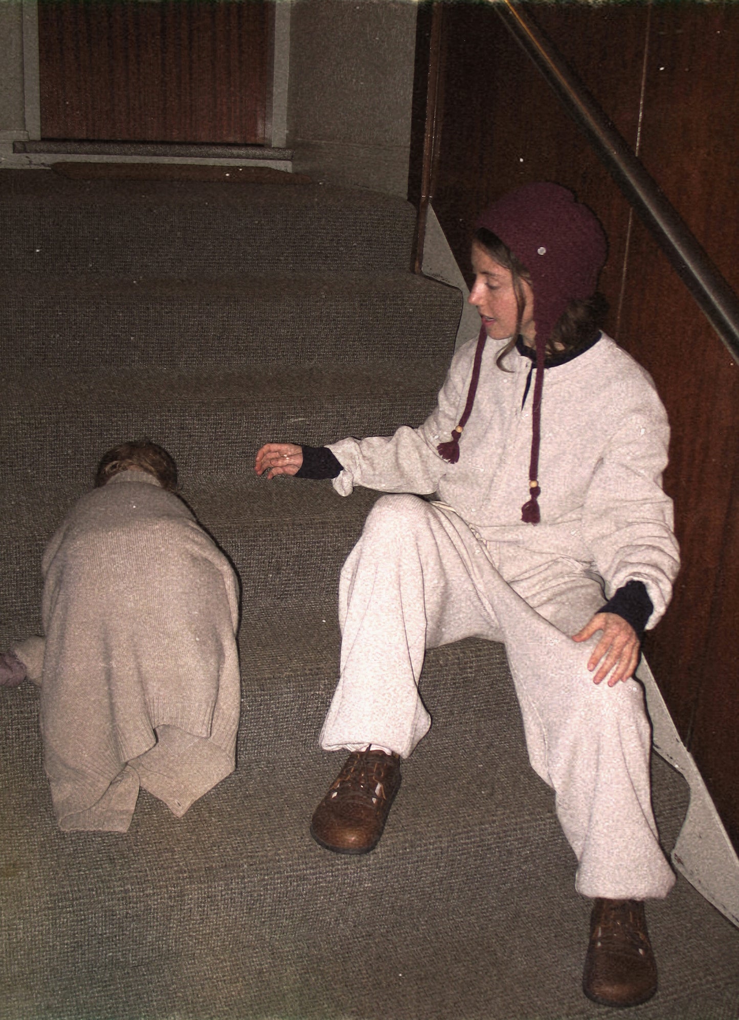 Henley neck overalls_Melange Grey