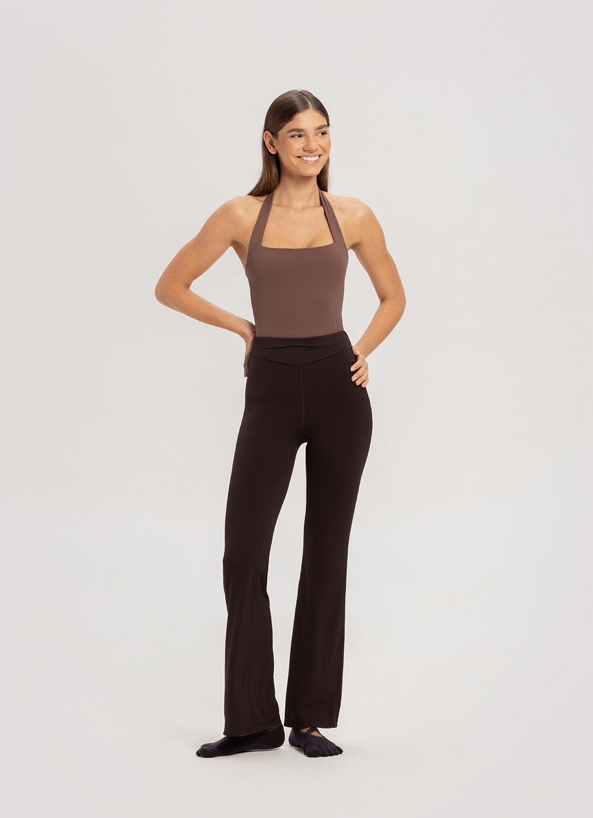 [Movement Line] Shirring flare pants_Mole