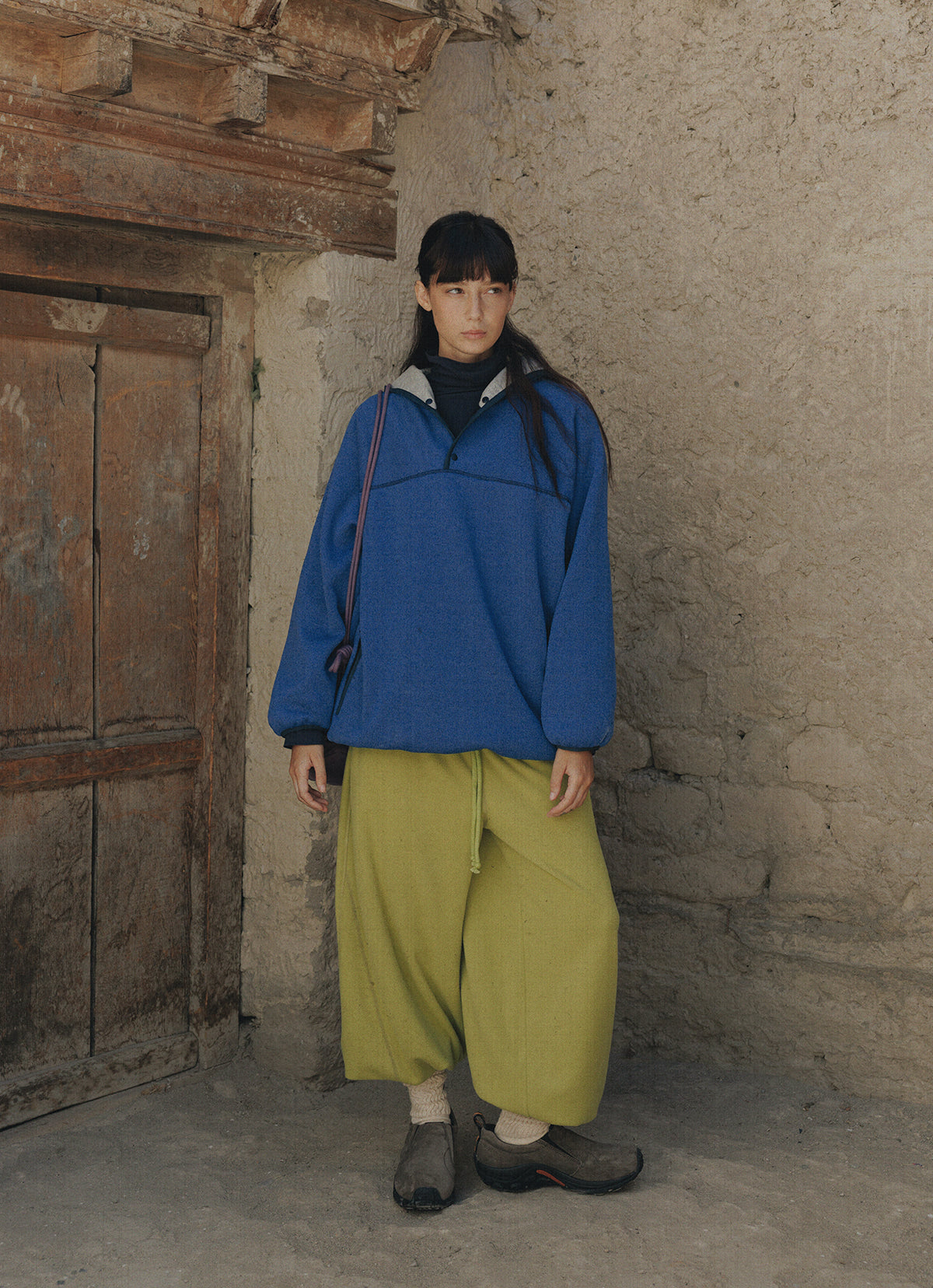 Melana fleece hoodie (Unisex)_Blue
