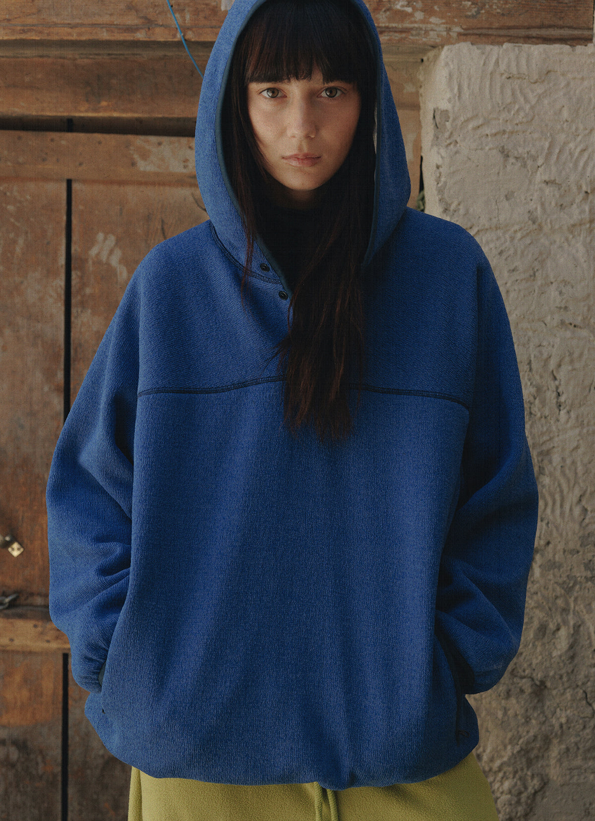 Melana fleece hoodie (Unisex)_Blue