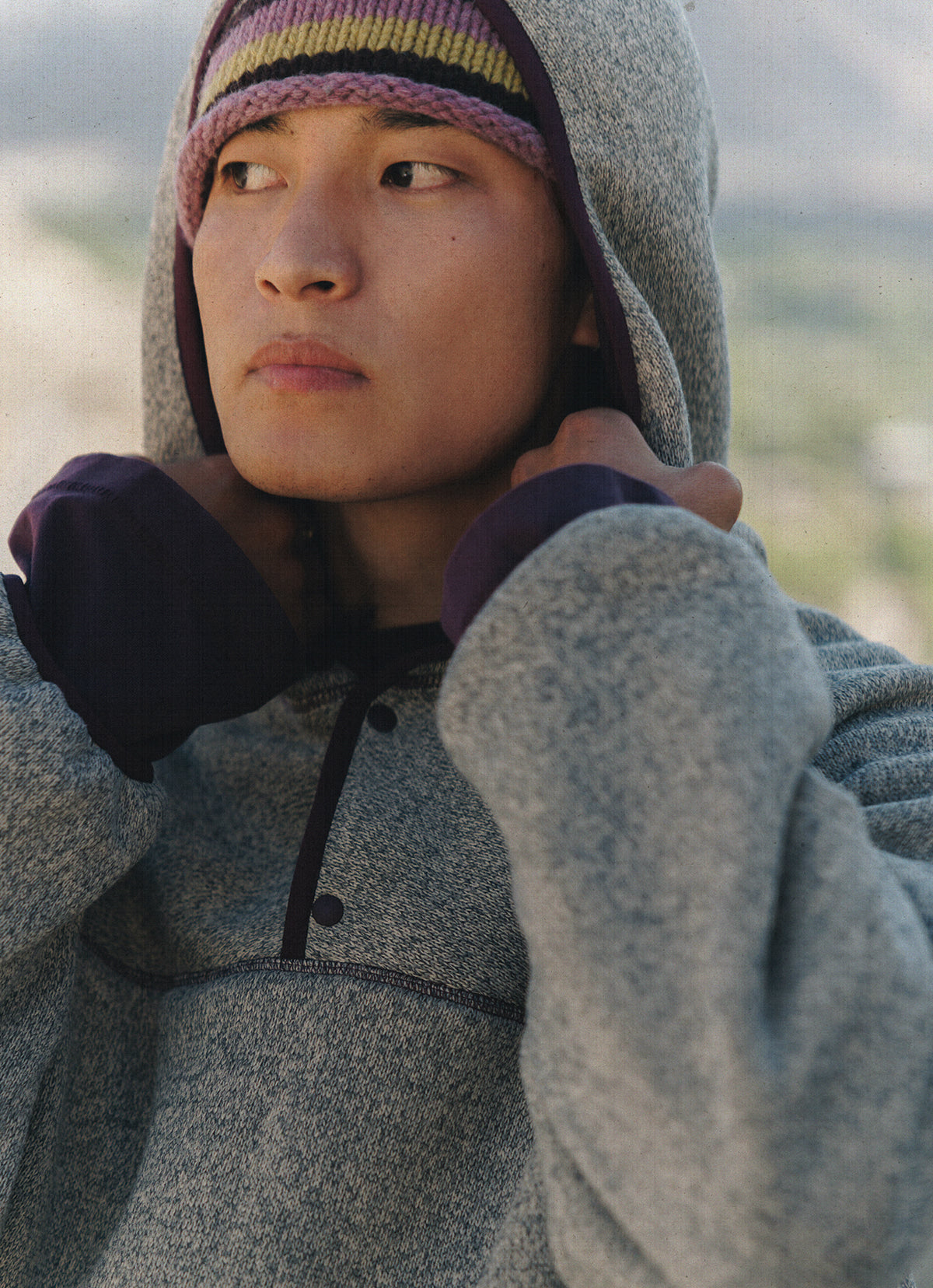 Melana fleece hoodie (Unisex)_Butter
