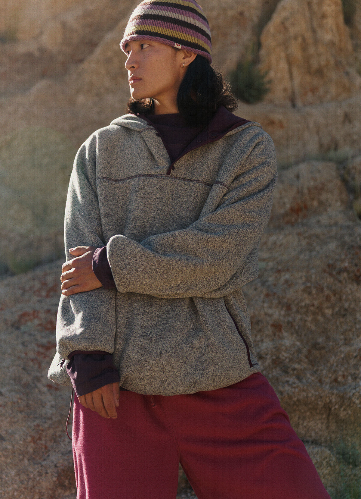 Melana fleece hoodie (Unisex)_Butter