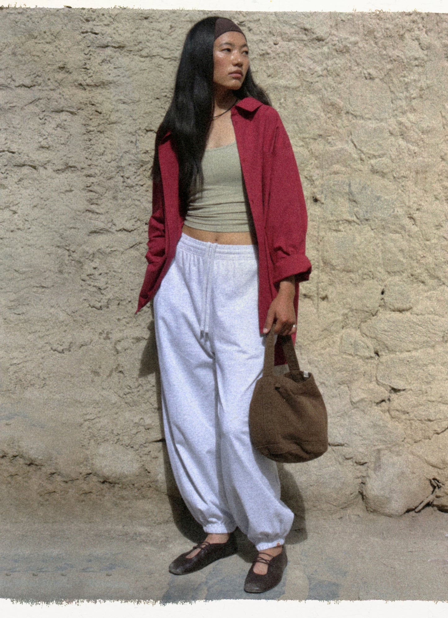 Carrie tank top (Cotton ver.)_Moss Gray