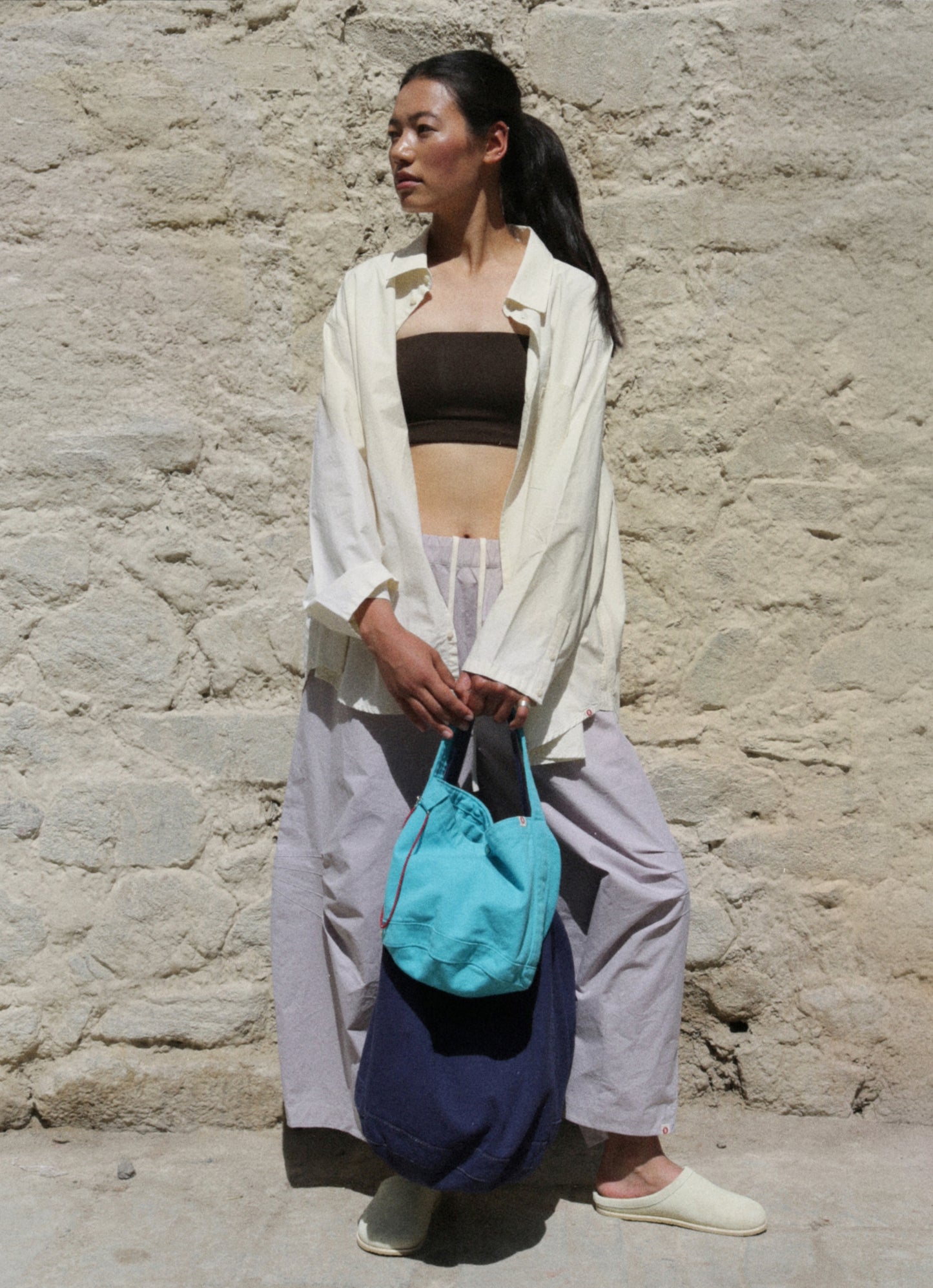 Overfit pocket shirts (Unisex)_Cream