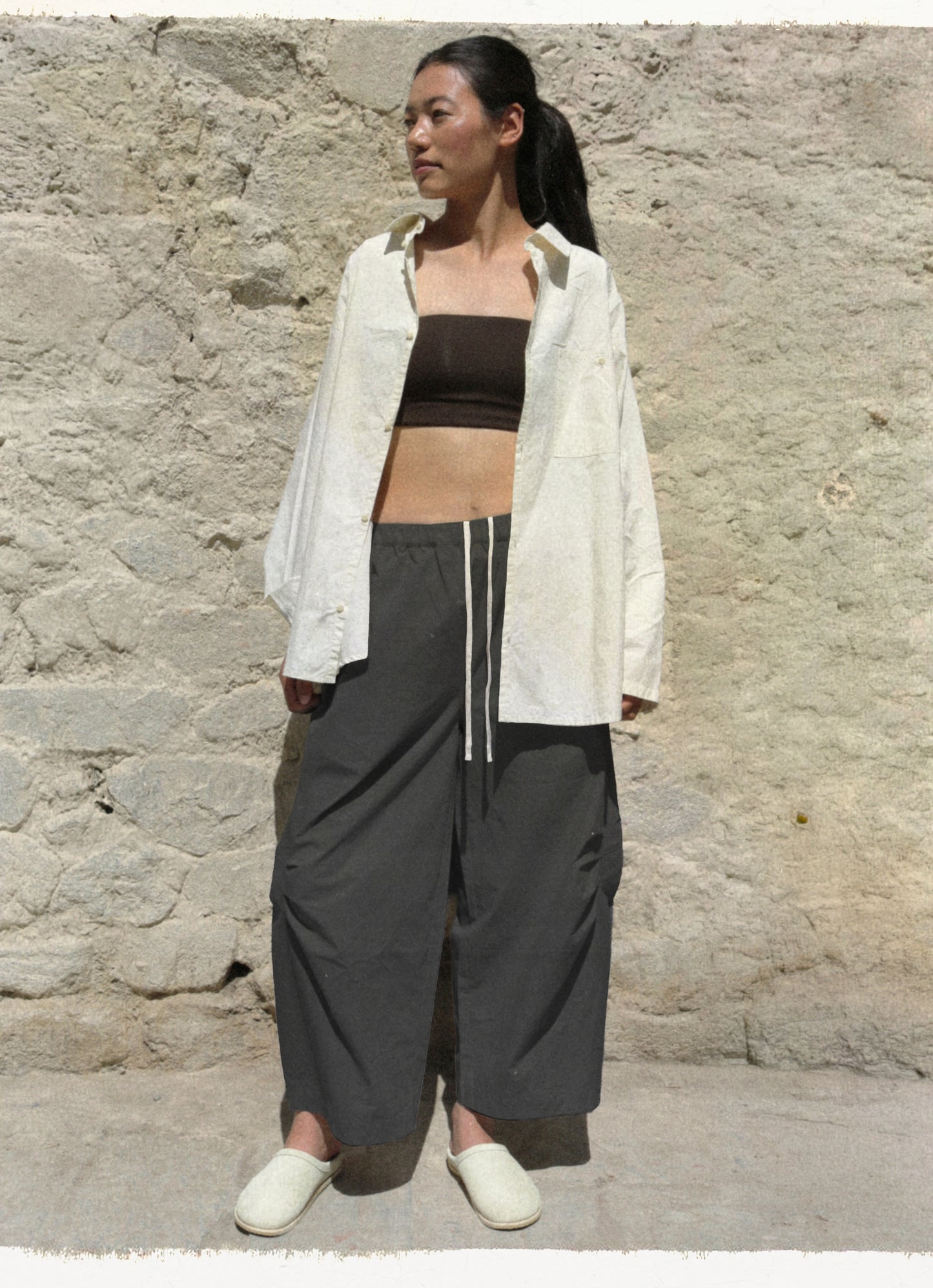 Kitty wide pants_Charcoal