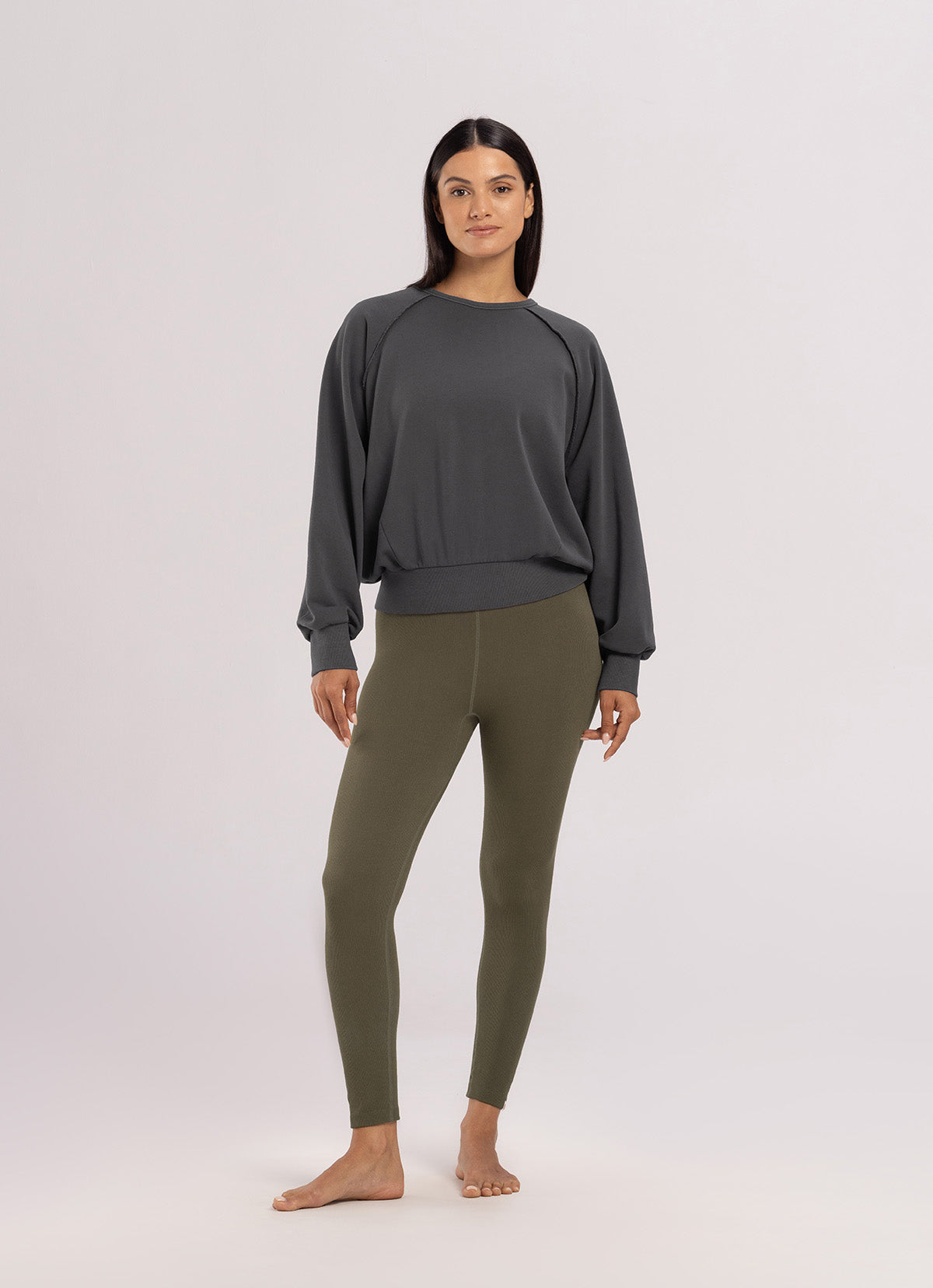 Seamless long leggings_Stone Gray