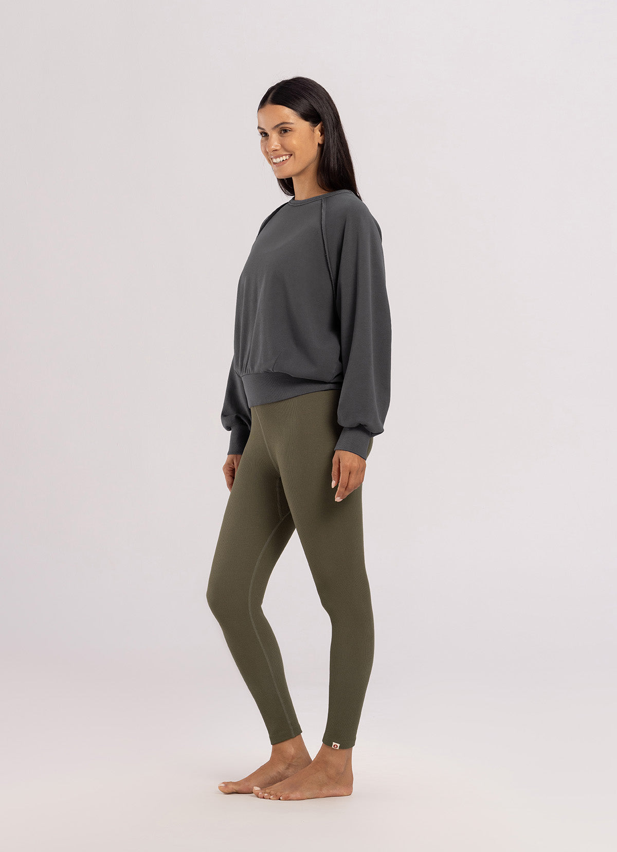 Seamless long leggings_Stone Gray