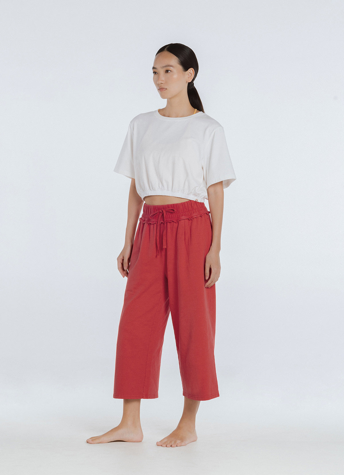 Loopy sweat pants_Red