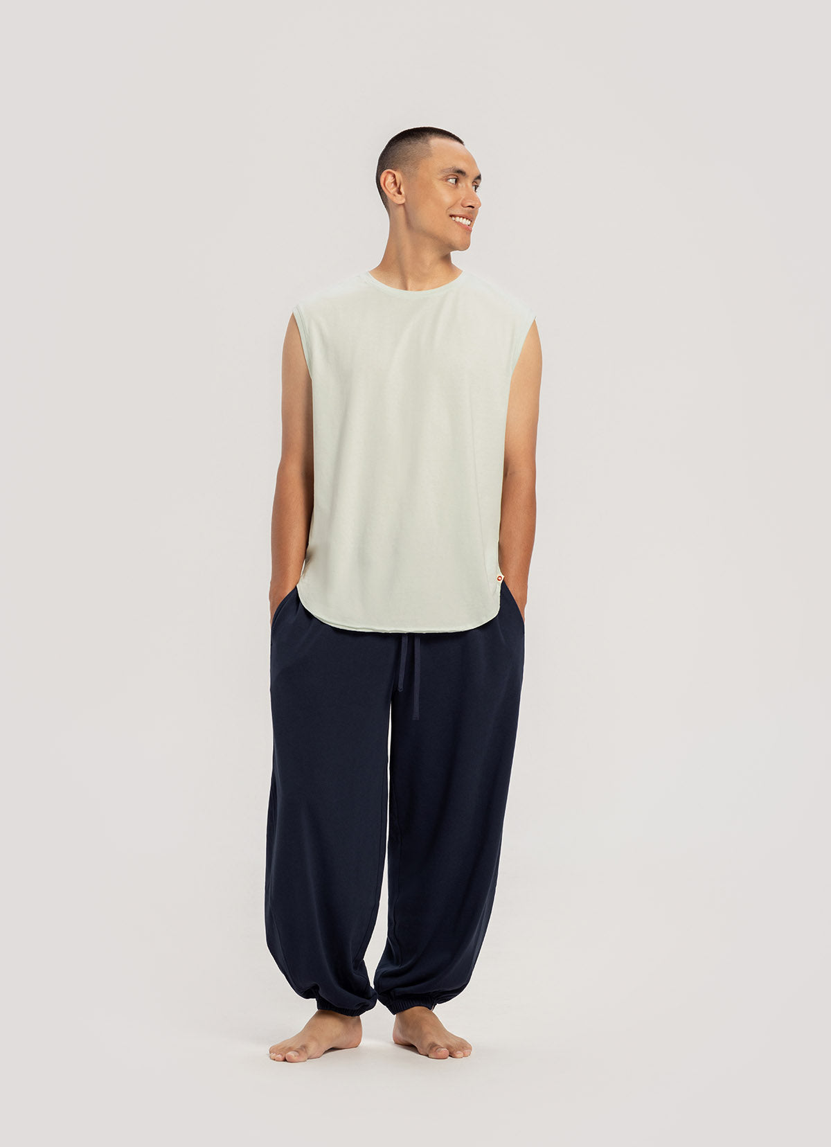 Simple round sleeveless (Unisex)_Clearly Aqua
