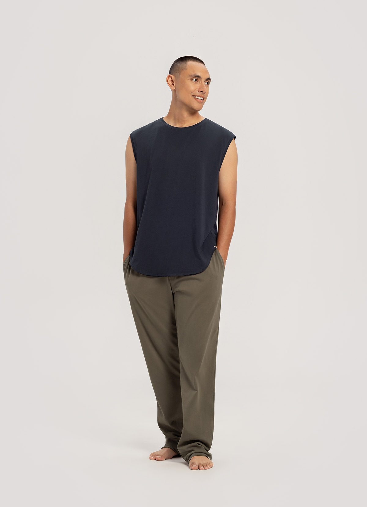 Simple round sleeveless (Unisex)_Blueberry