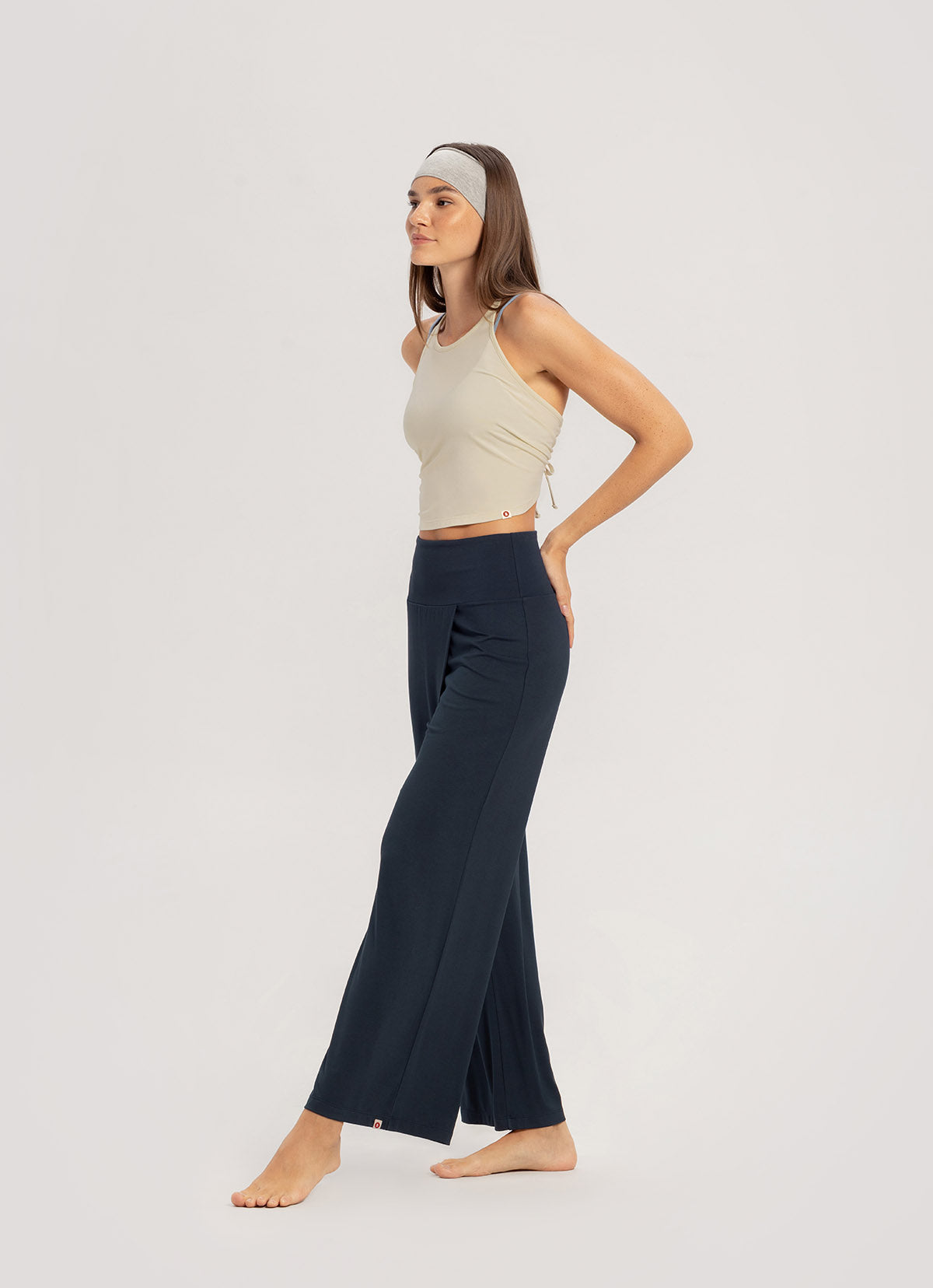 Half wrap pants_Blueberry