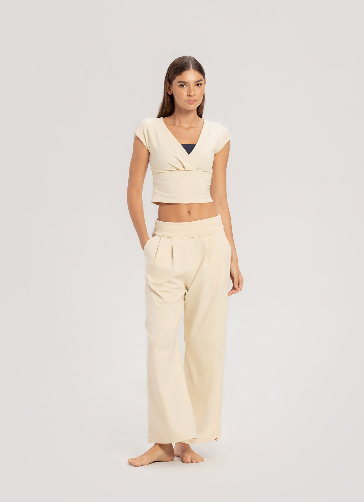 Fortune straight pants_Bone White