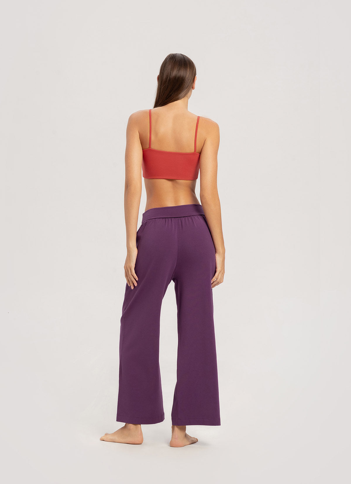 Fortune straight pants_Sunset Purple