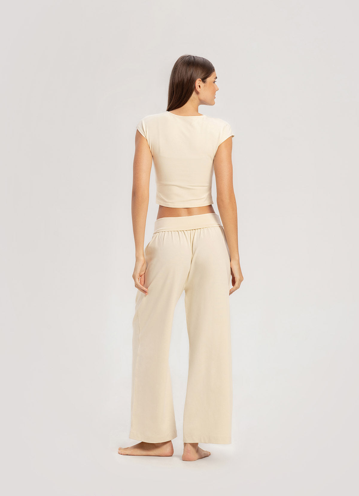 Fortune straight pants_Bone White