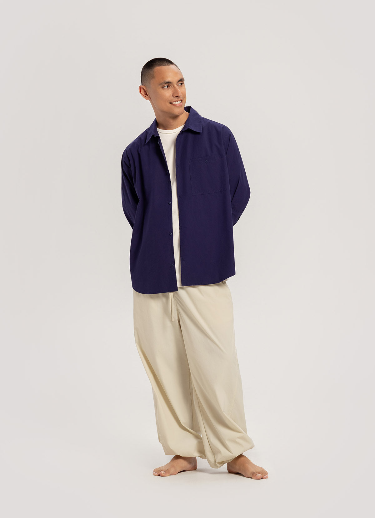 Overfit pocket shirts (Unisex)_Purple