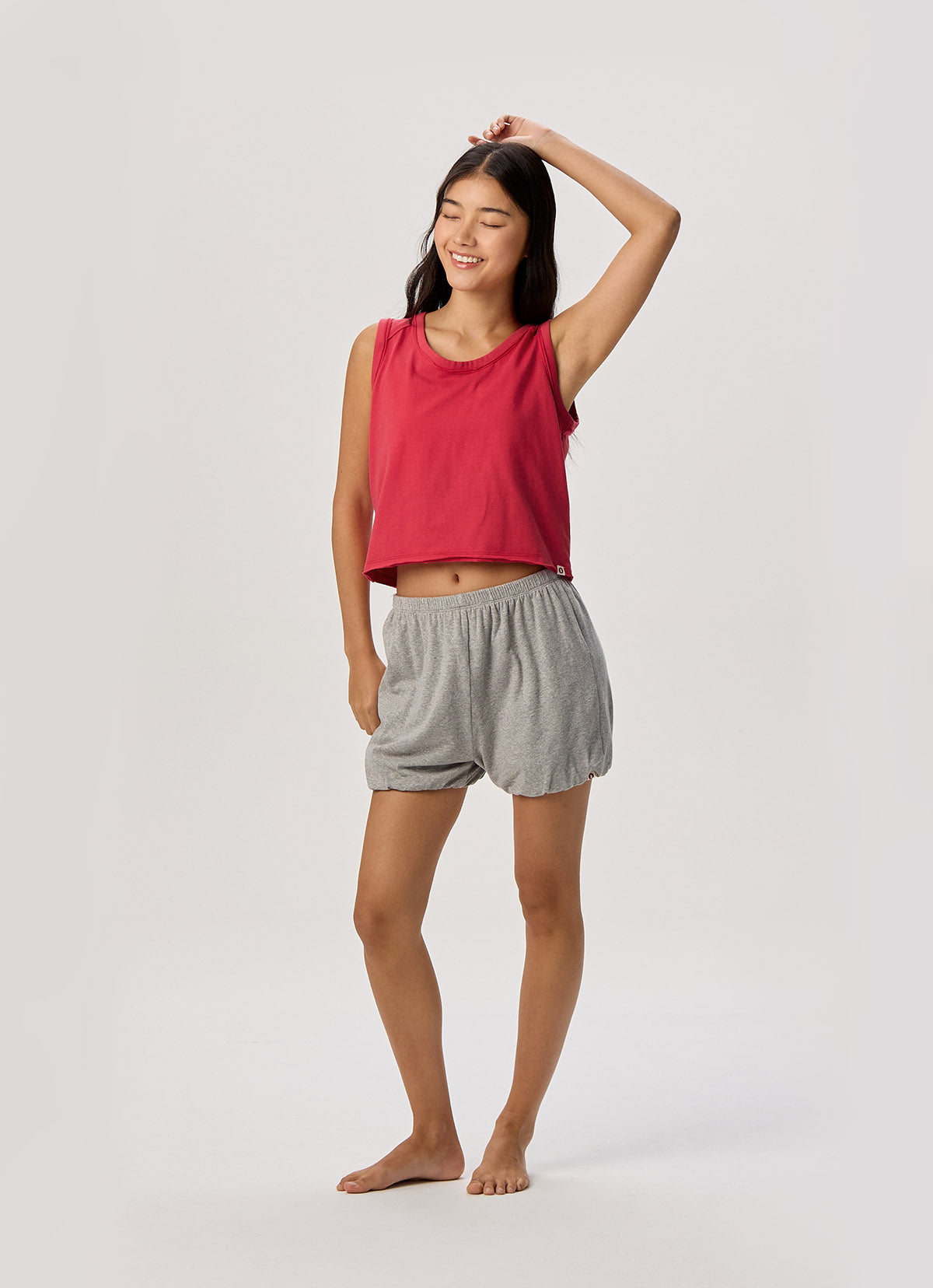 Iyengar banding shorts (Unisex)_Dark Melange Grey