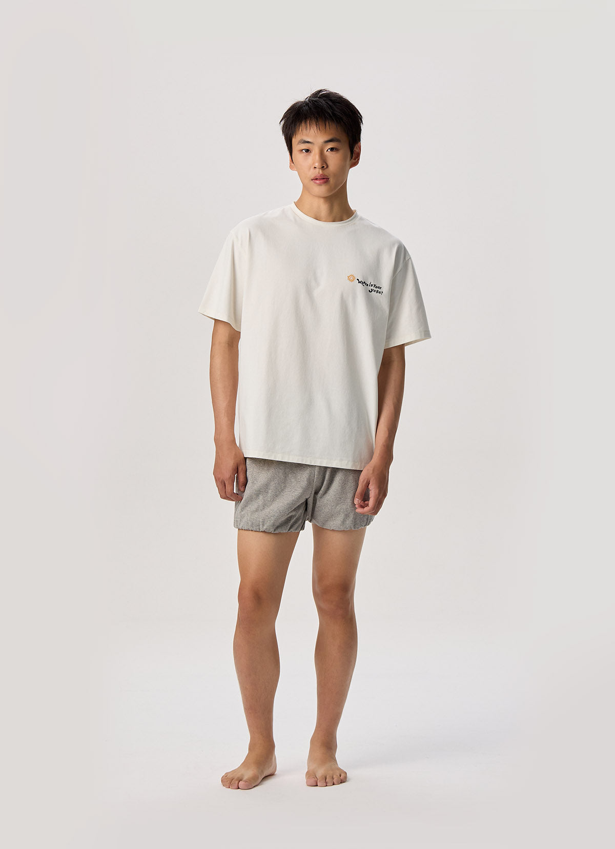 Iyengar banding shorts (Unisex)_Dark Melange Grey