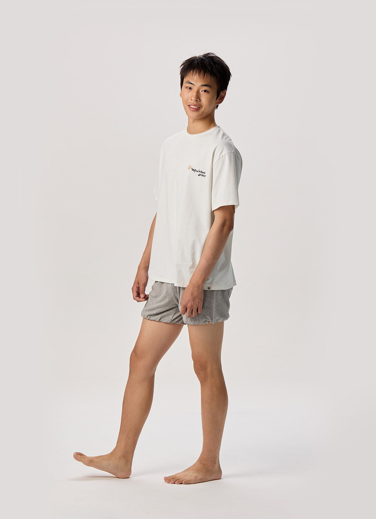 Iyengar banding shorts (Unisex)_Dark Melange Grey
