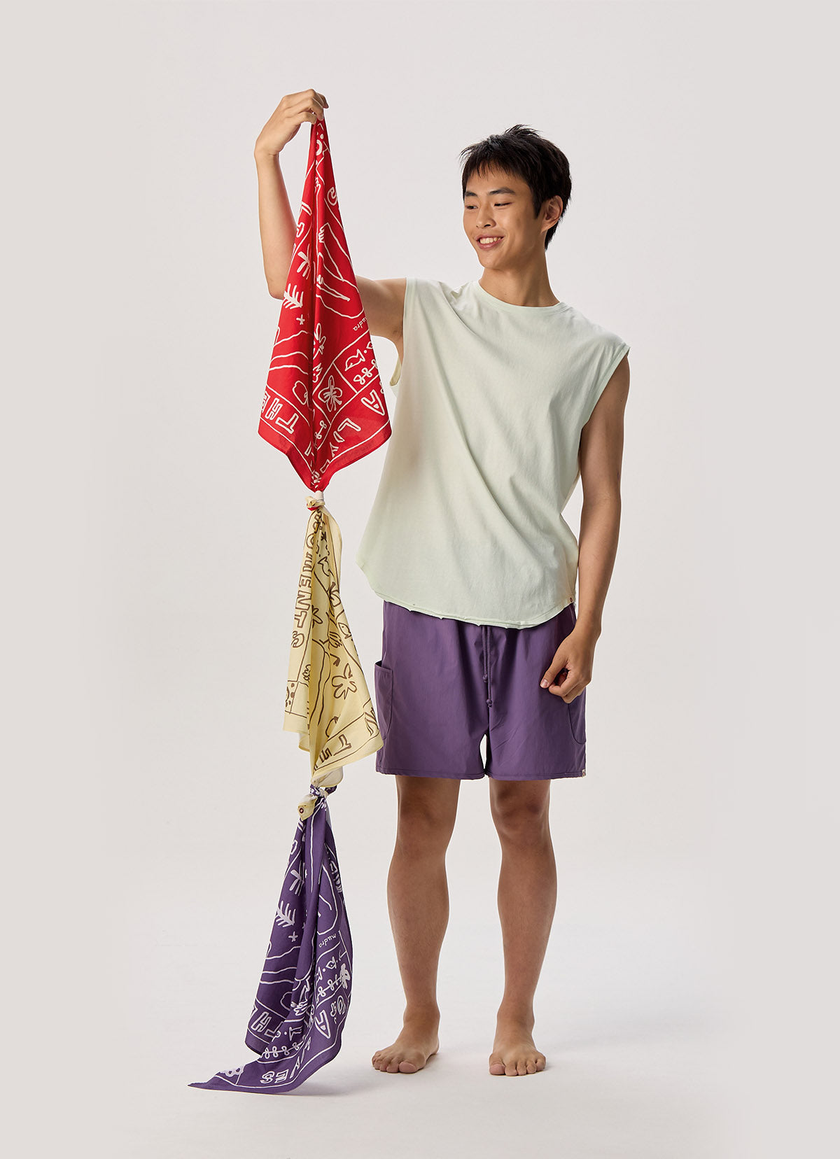 Pocket wide shorts (Unisex)_Grape Compote