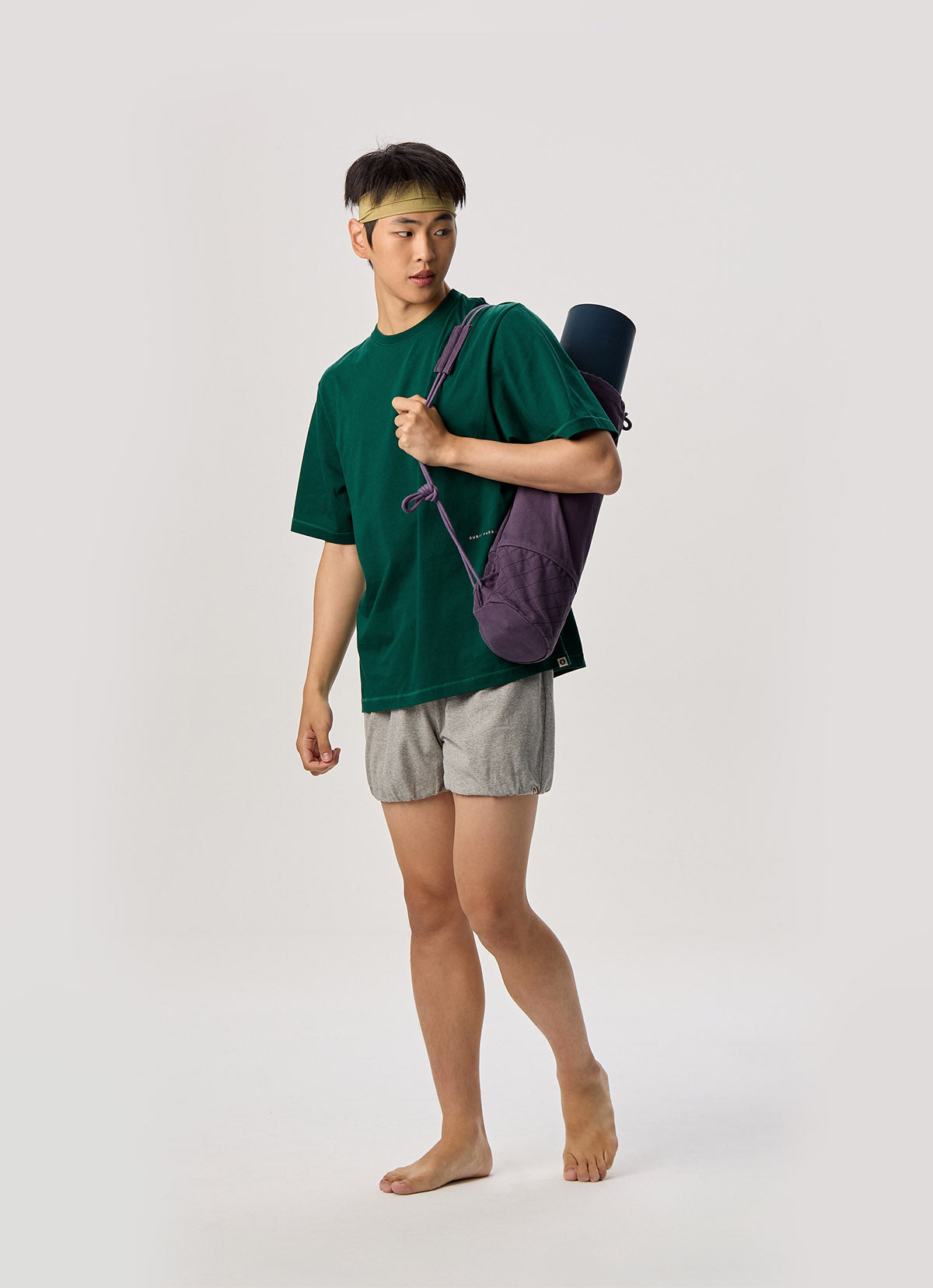 Iyengar banding shorts (Unisex)_Dark Melange Grey