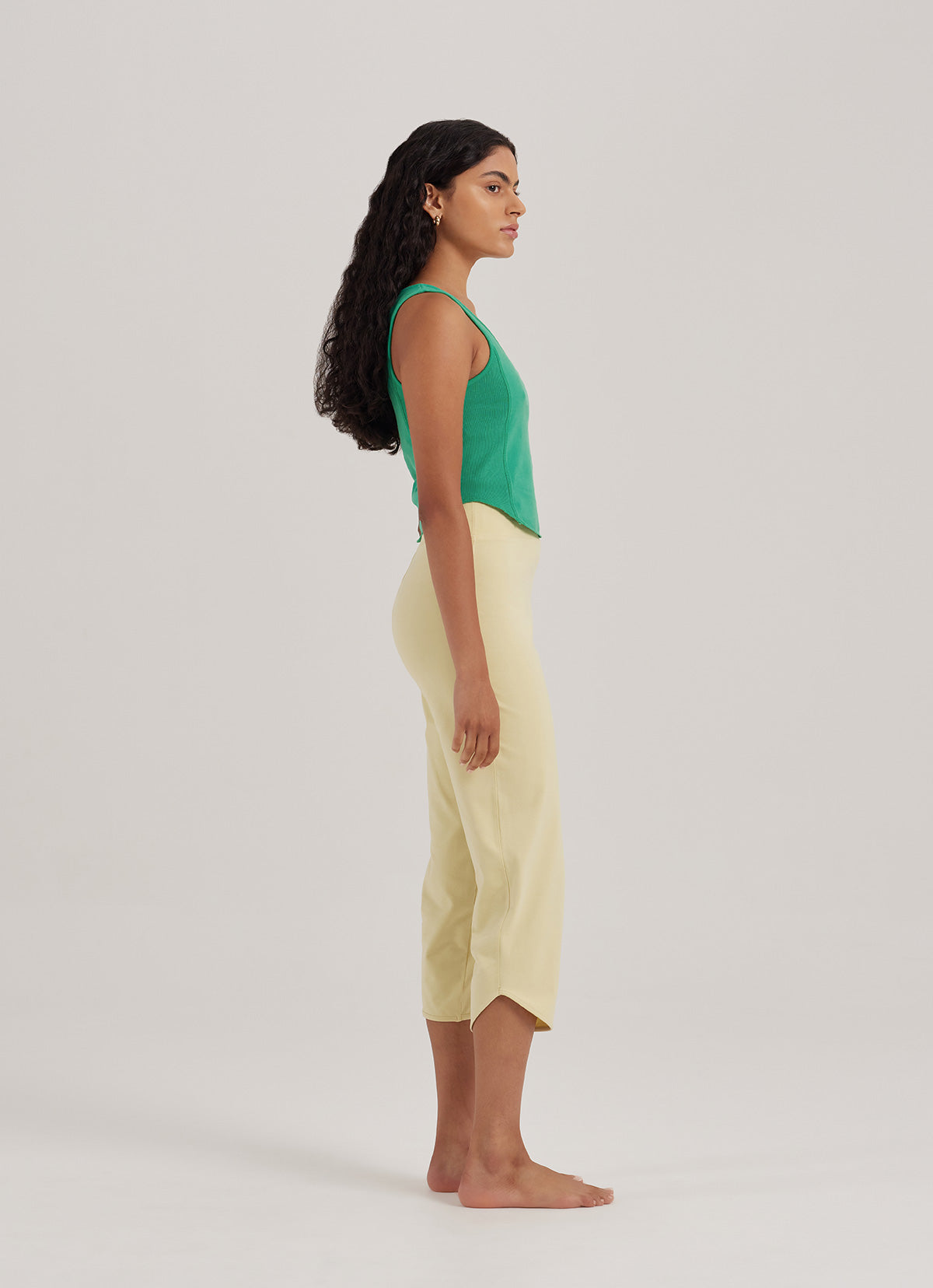 Side rib tank top_Simply Green