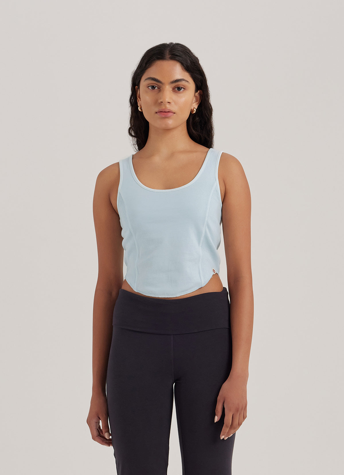 Side rib tank top_Ice Water