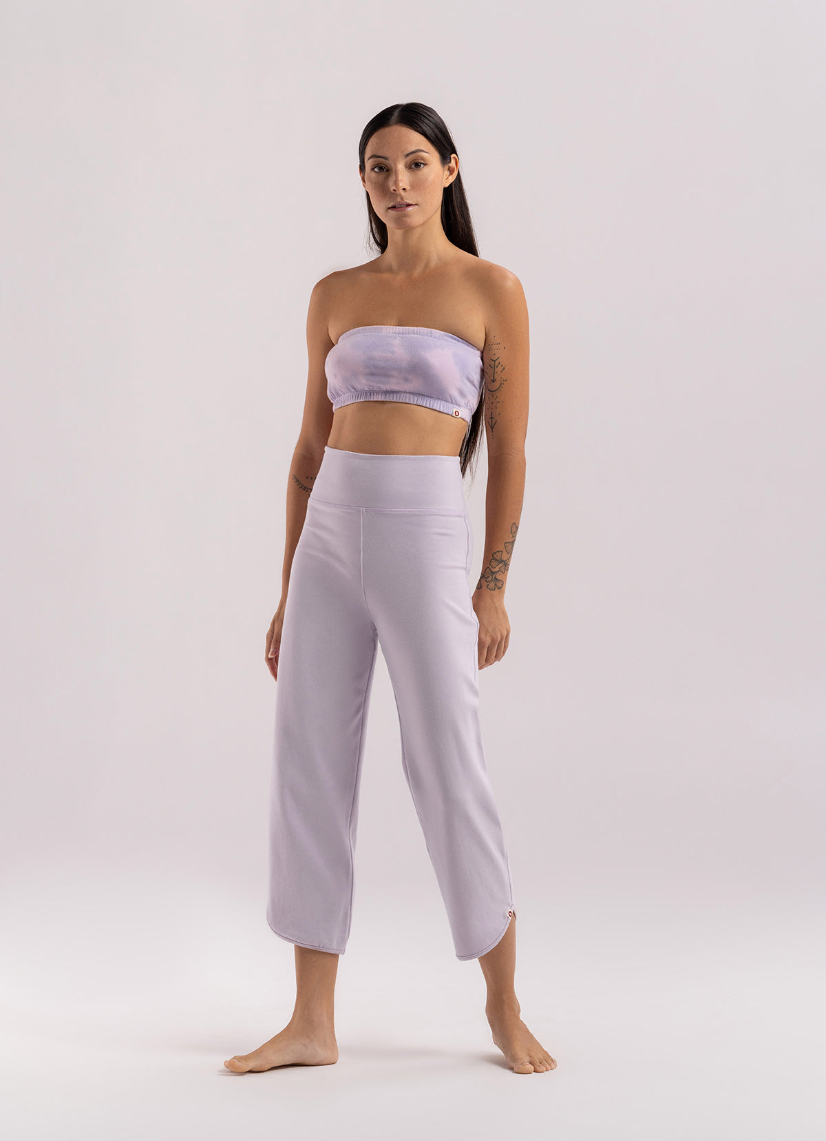 Short tube top_dyed_Lavender Multi