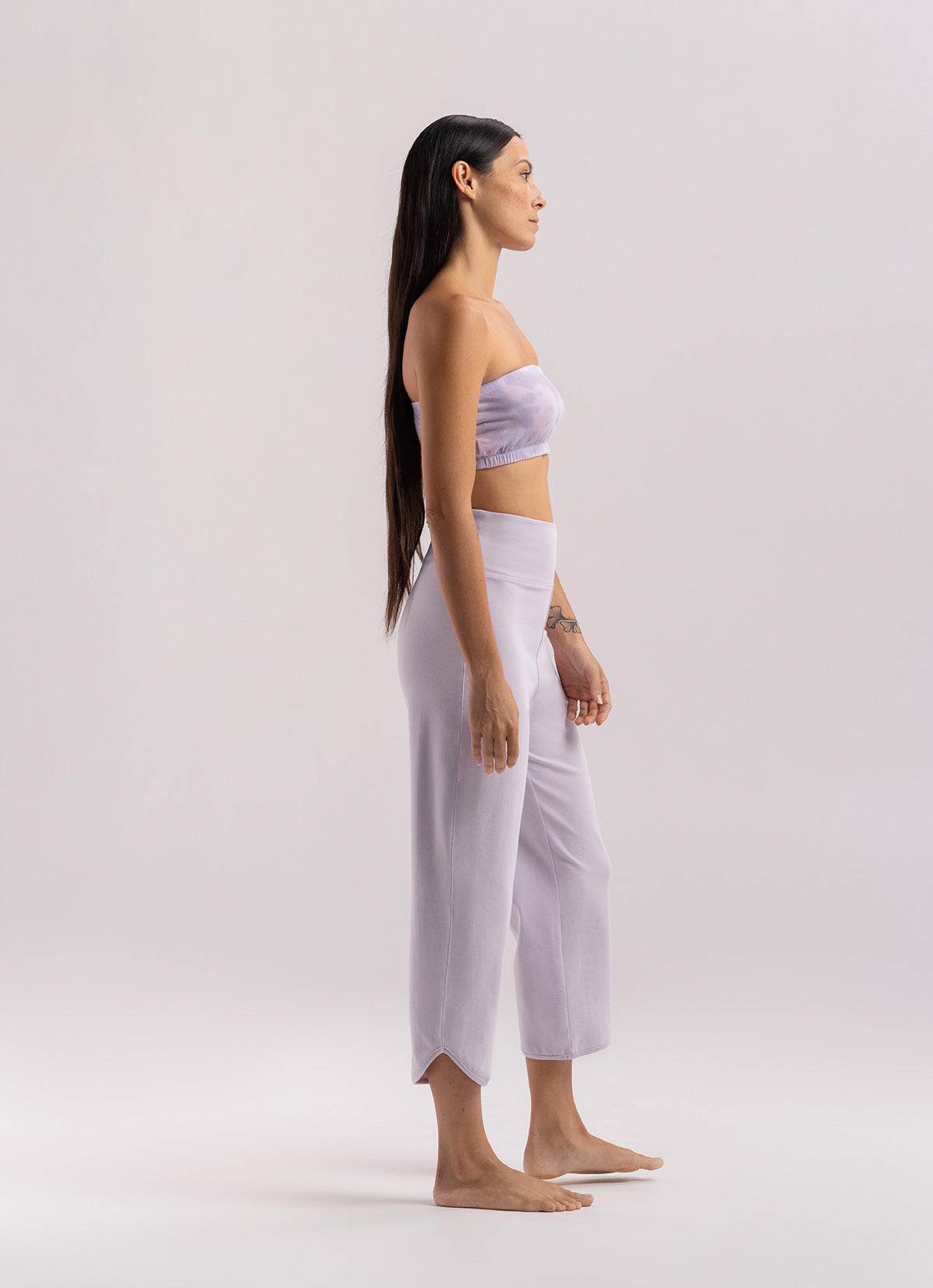 Short tube top_dyed_Lavender Multi