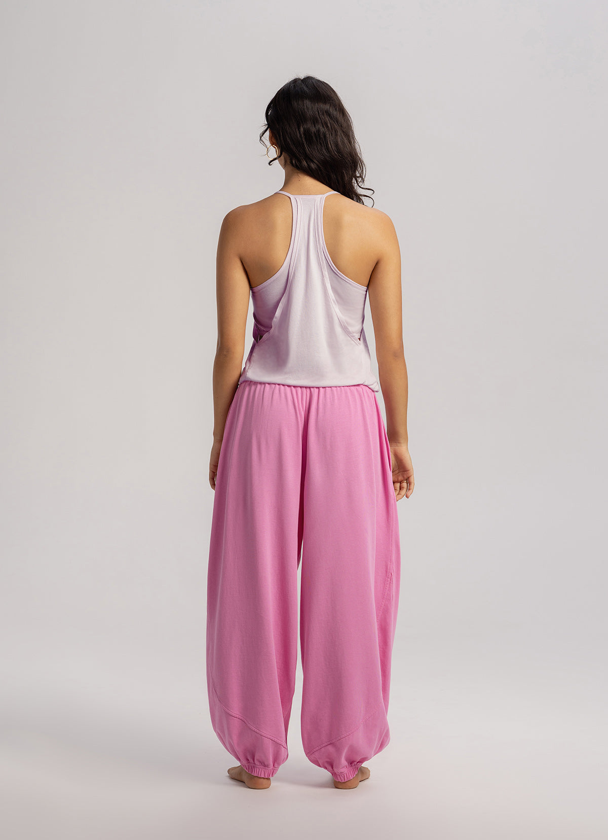 Diagonal jogger pants_Pink