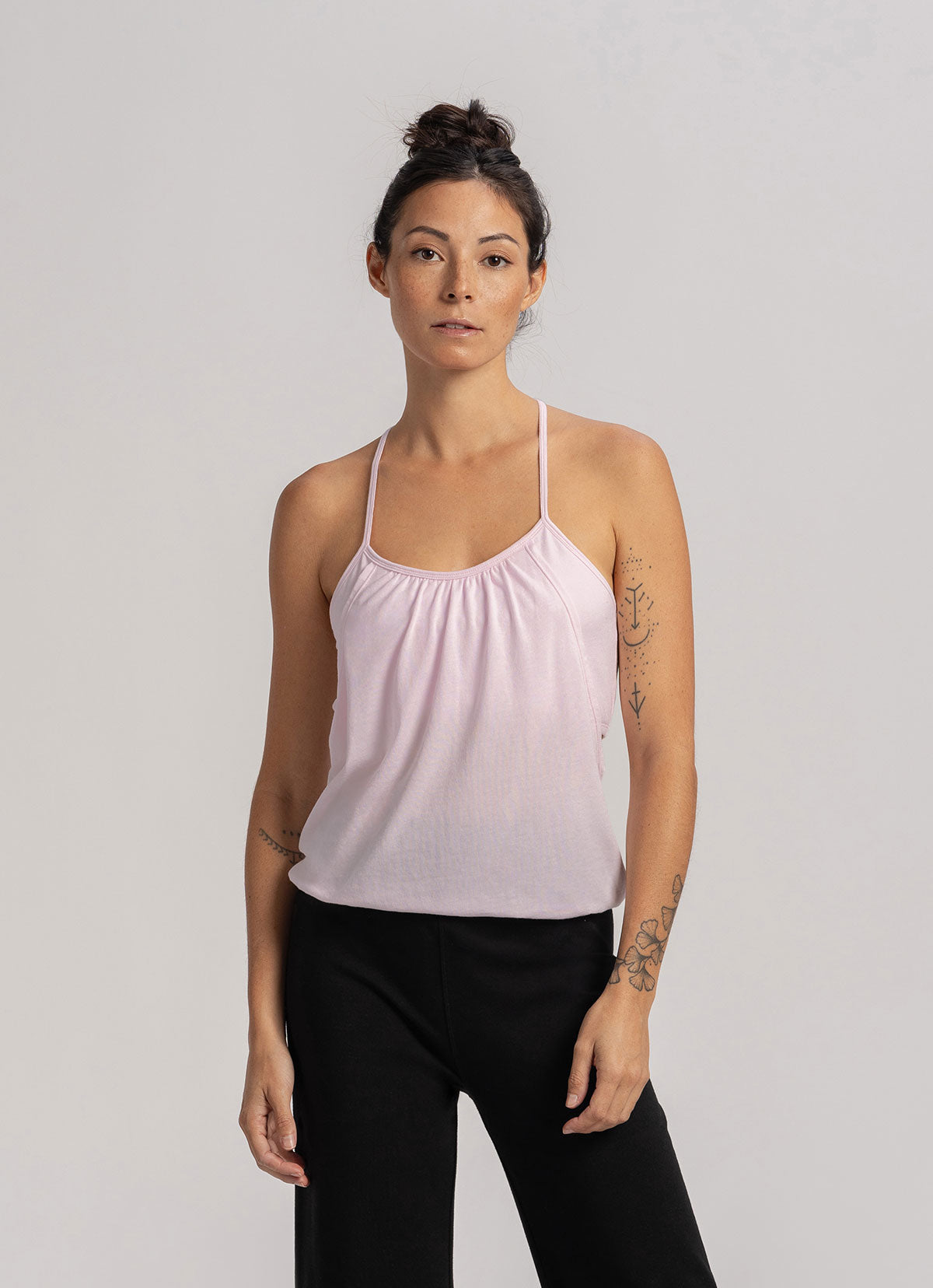 Layered halter tank top_Festival Bloom