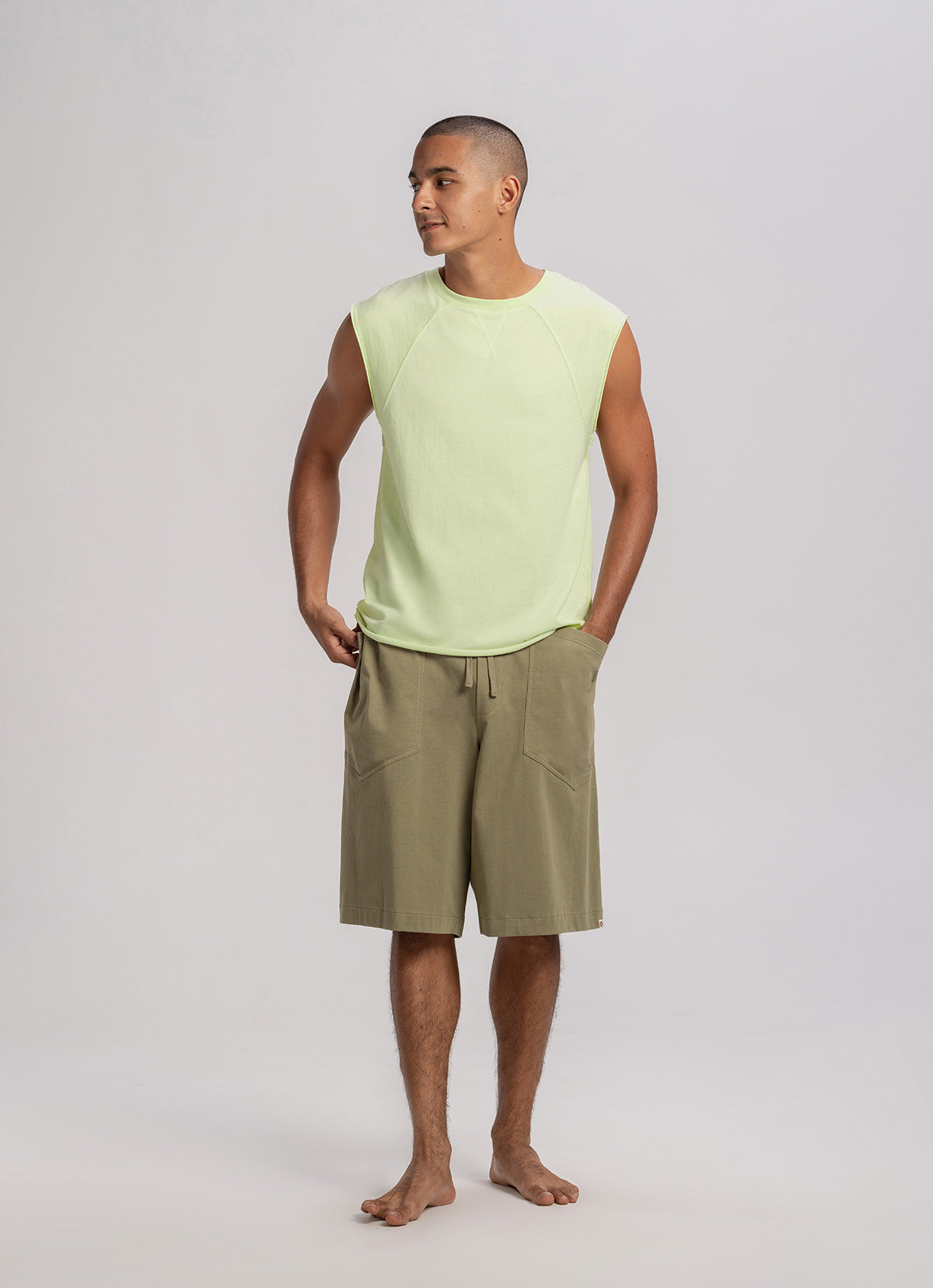 Knoll sleeveless (Unisex)_Lime Cream