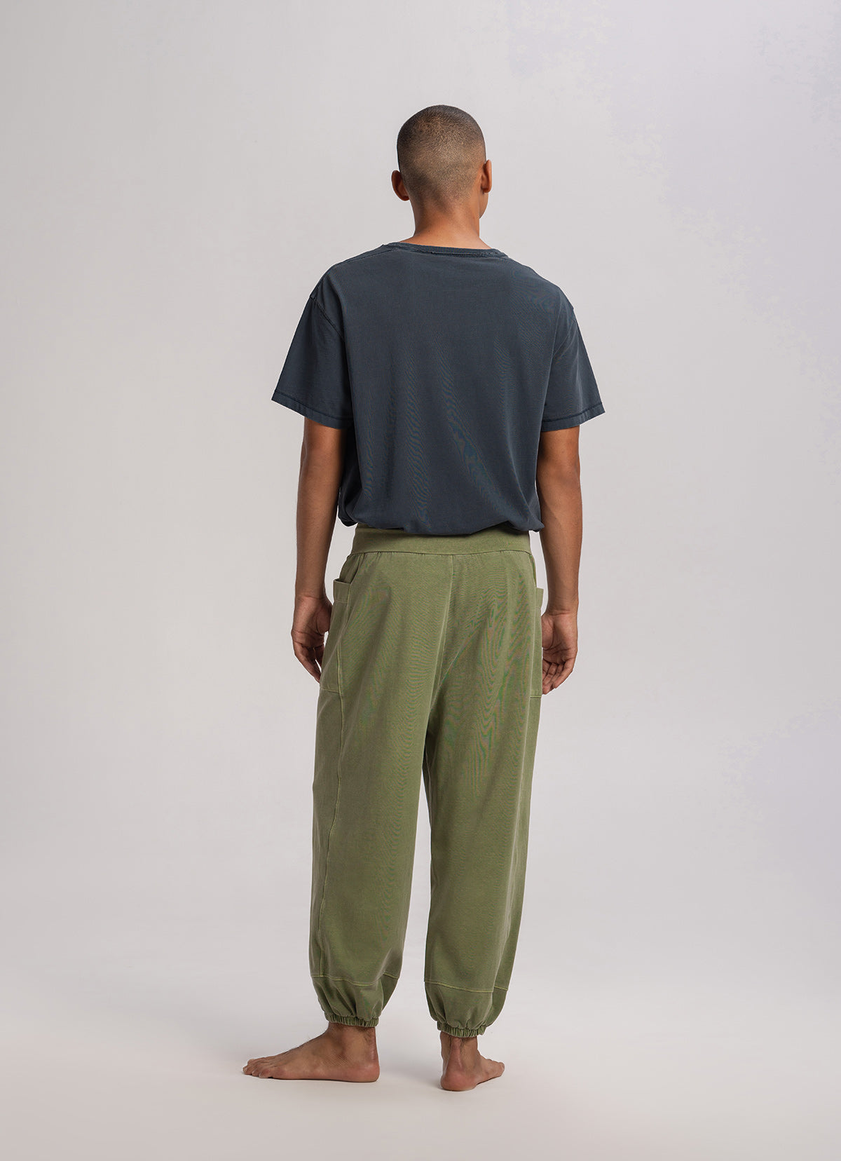 Wrap pocket pants (Unisex)_Olive