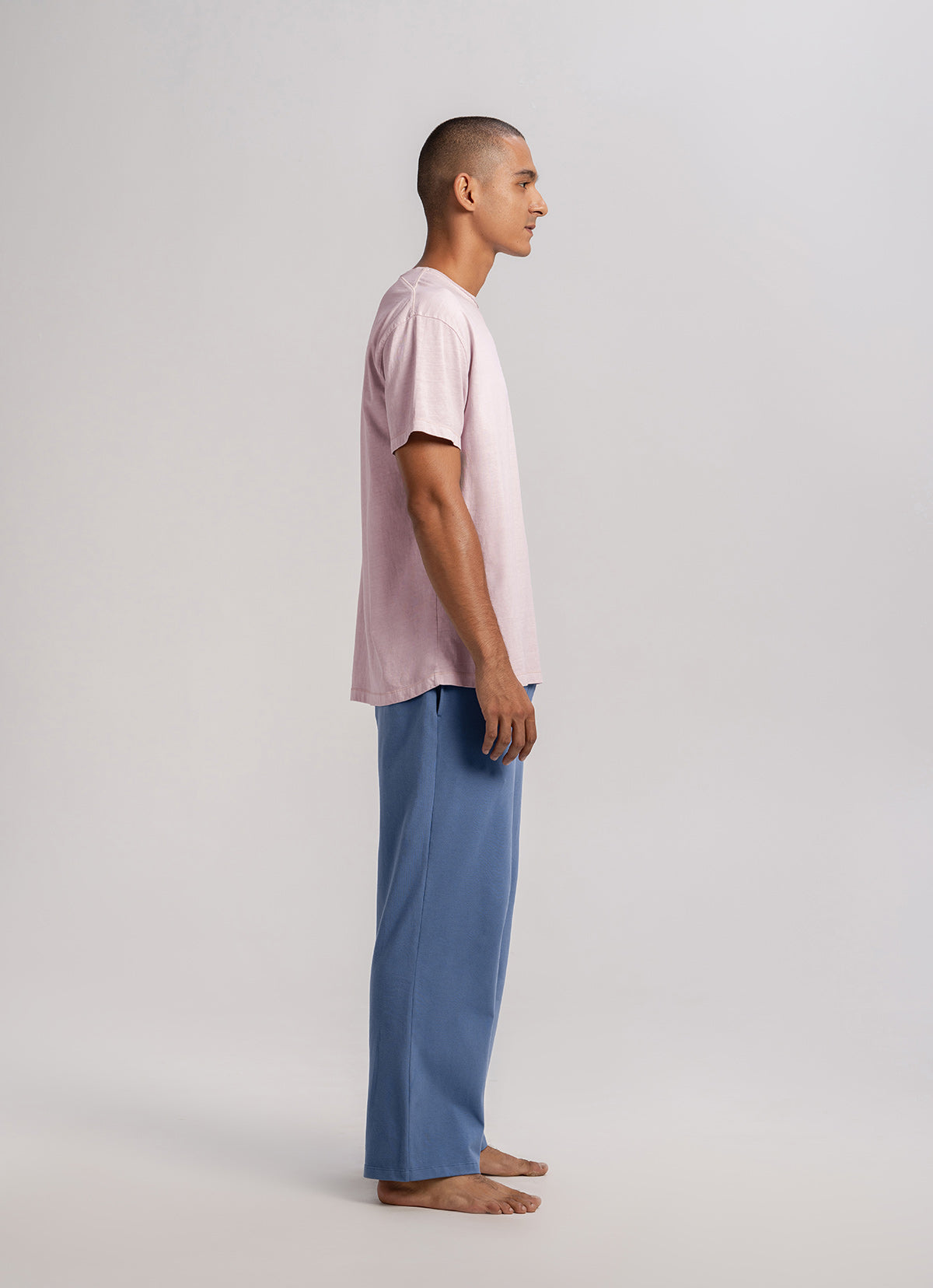 Straight pants (For Men)_Grey Blue