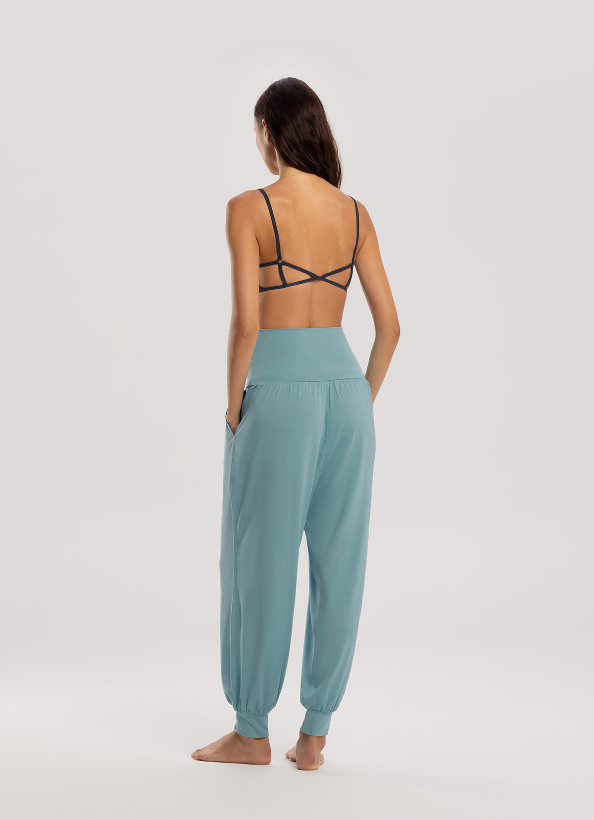 Chevron bra top_Sea storm