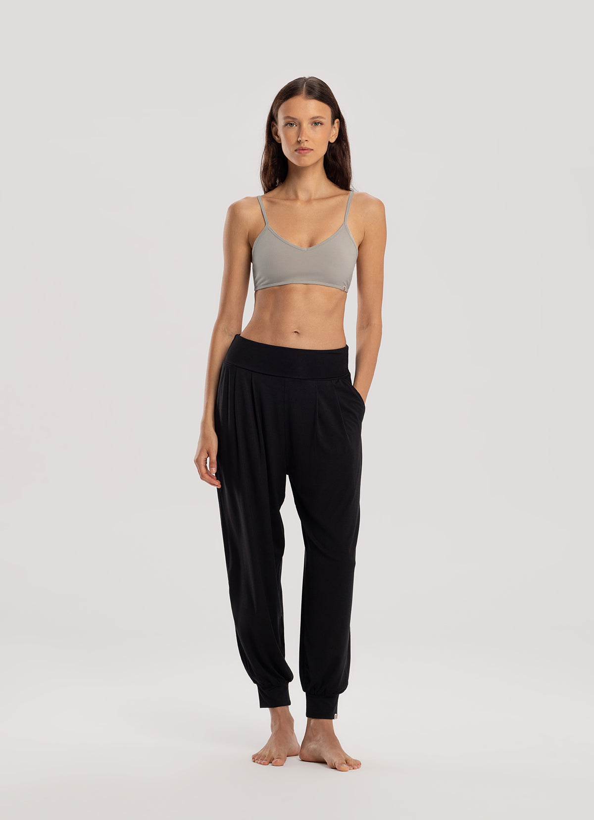 Chevron bra top_Silver Cloud