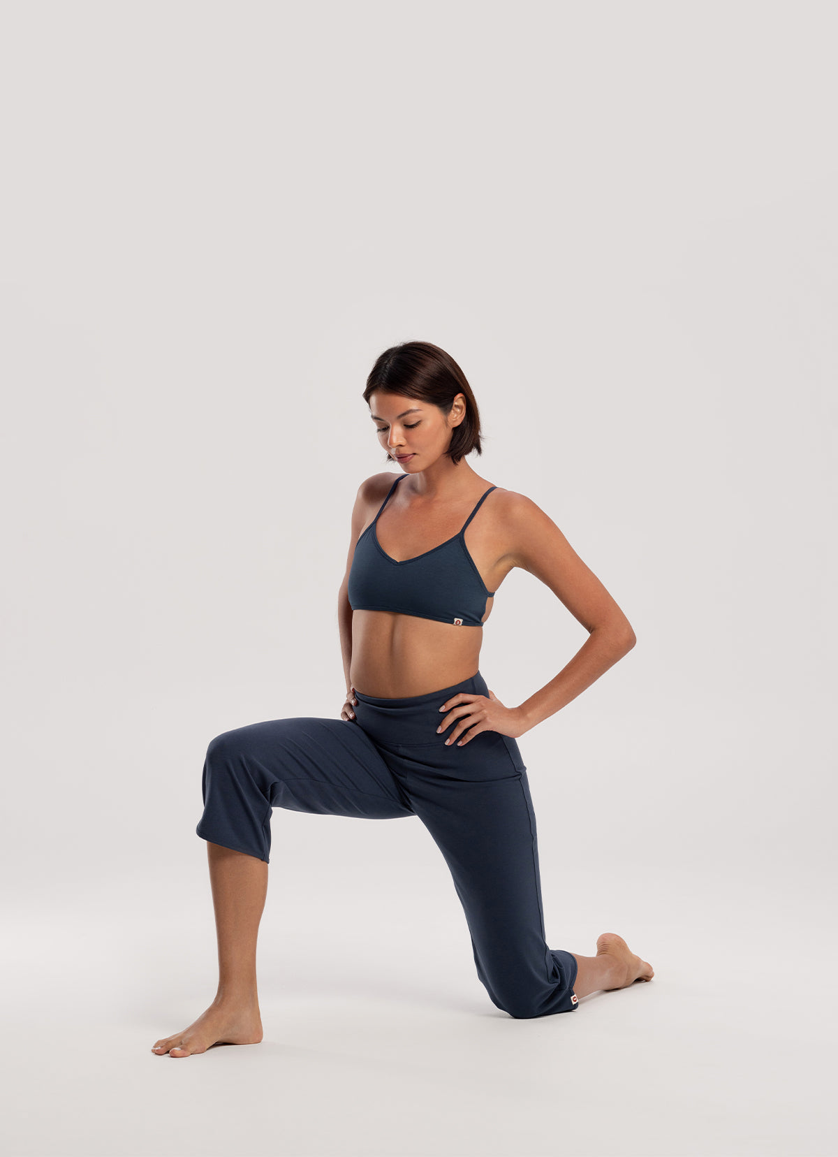 Chevron bra top_Sea storm