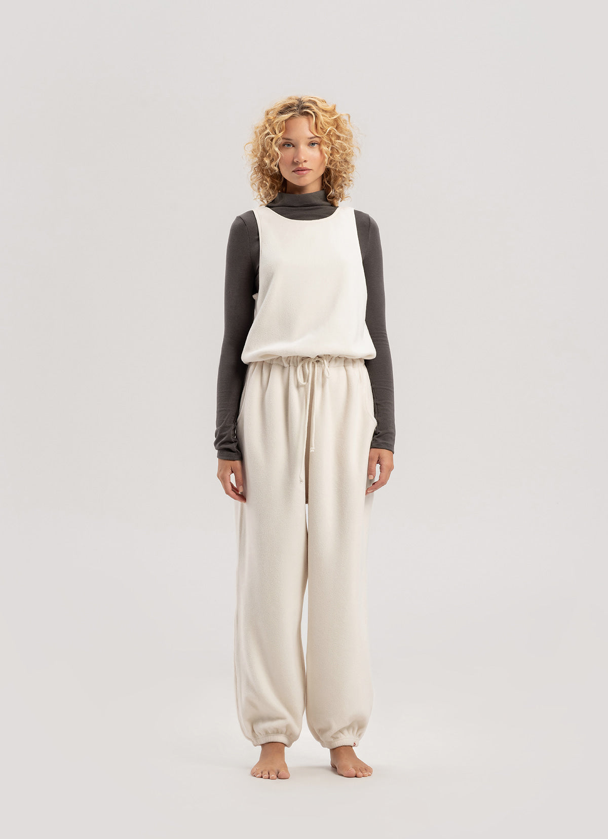 Fleece overalls_Turtledove